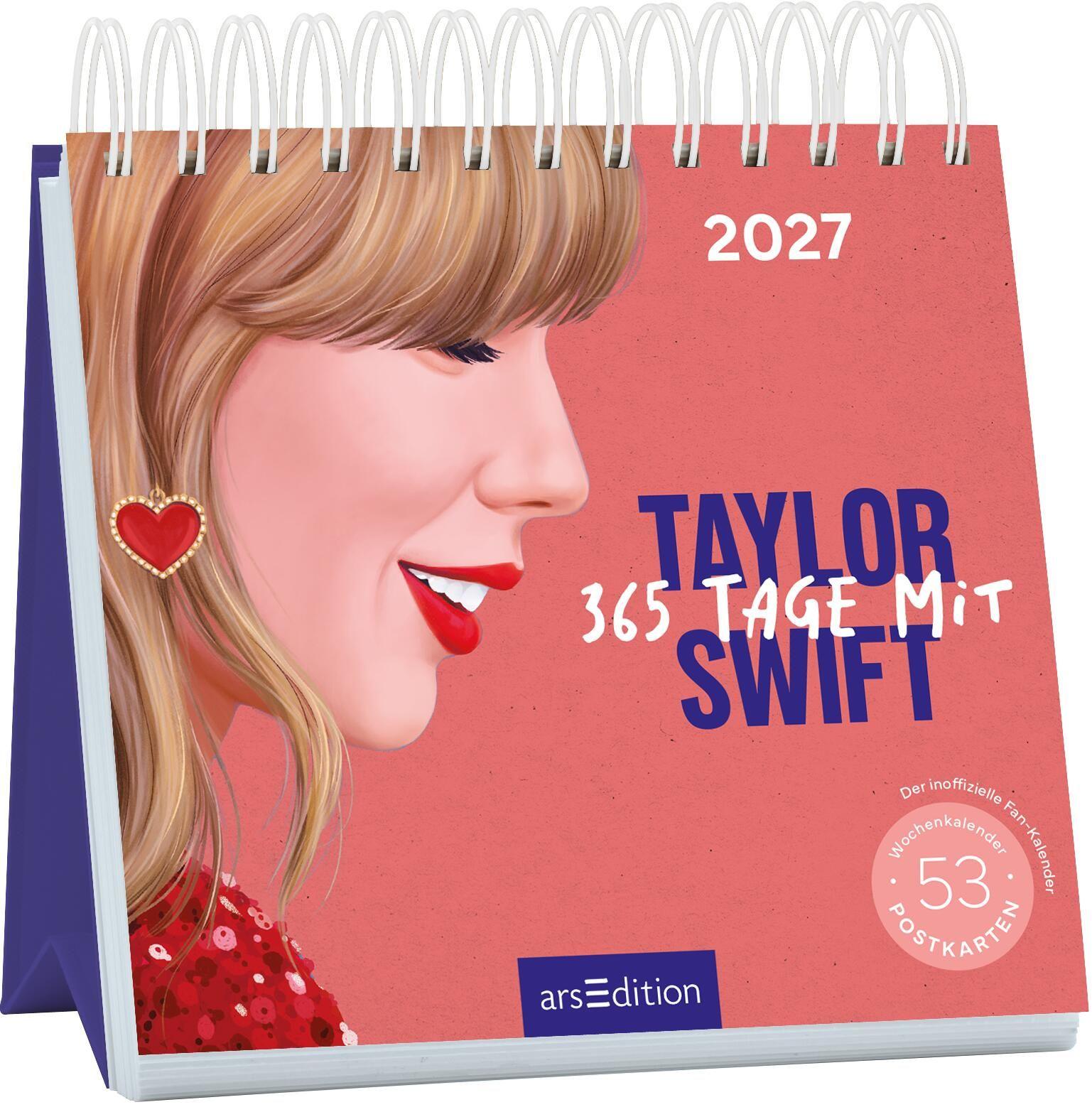 Vorderes Coverbild Postkartenkalender 365 Tage mit Taylor Swift 2027