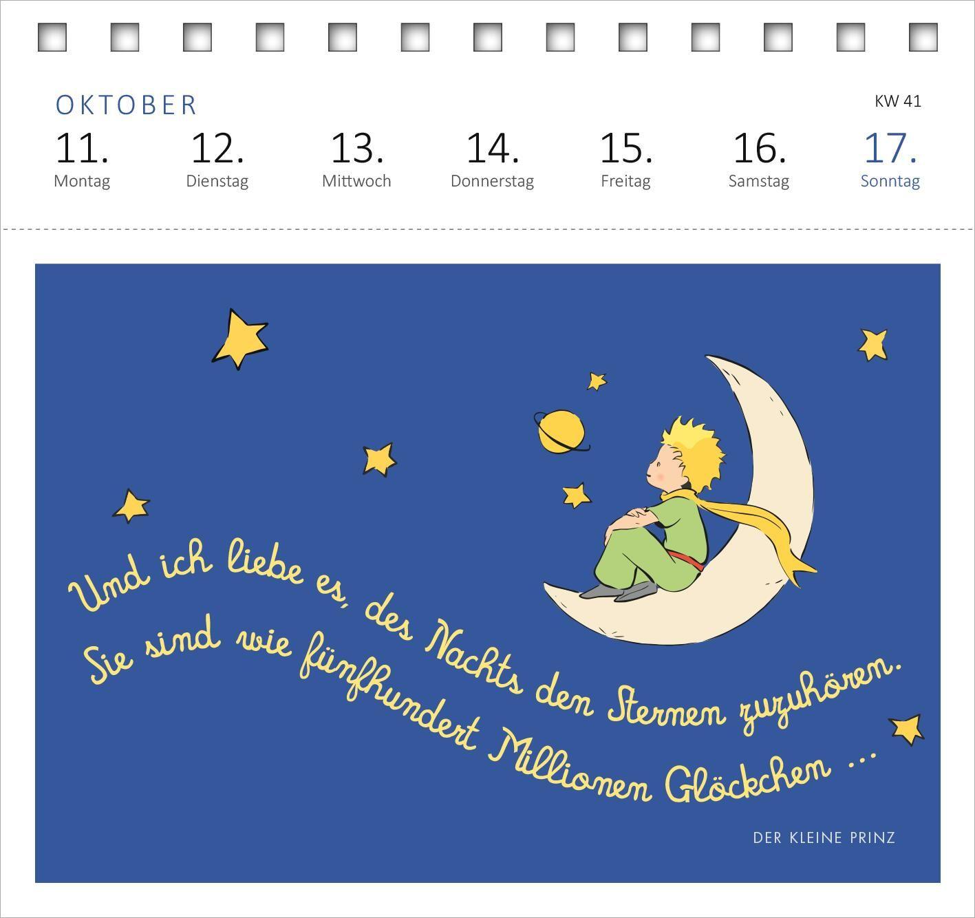 Beispielinhalt (Bild) Postkartenkalender Man sieht nur mit dem Herzen gut ... 2027