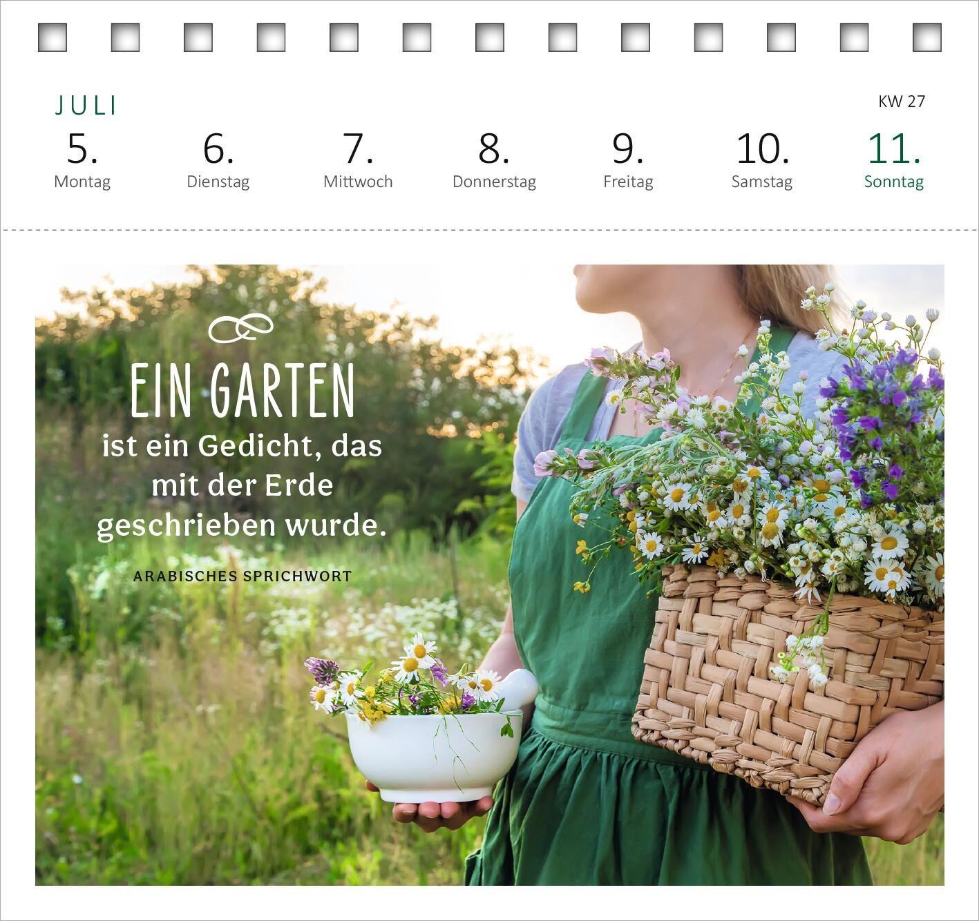 Beispielinhalt (Bild) Postkartenkalender Gartenglück 2027