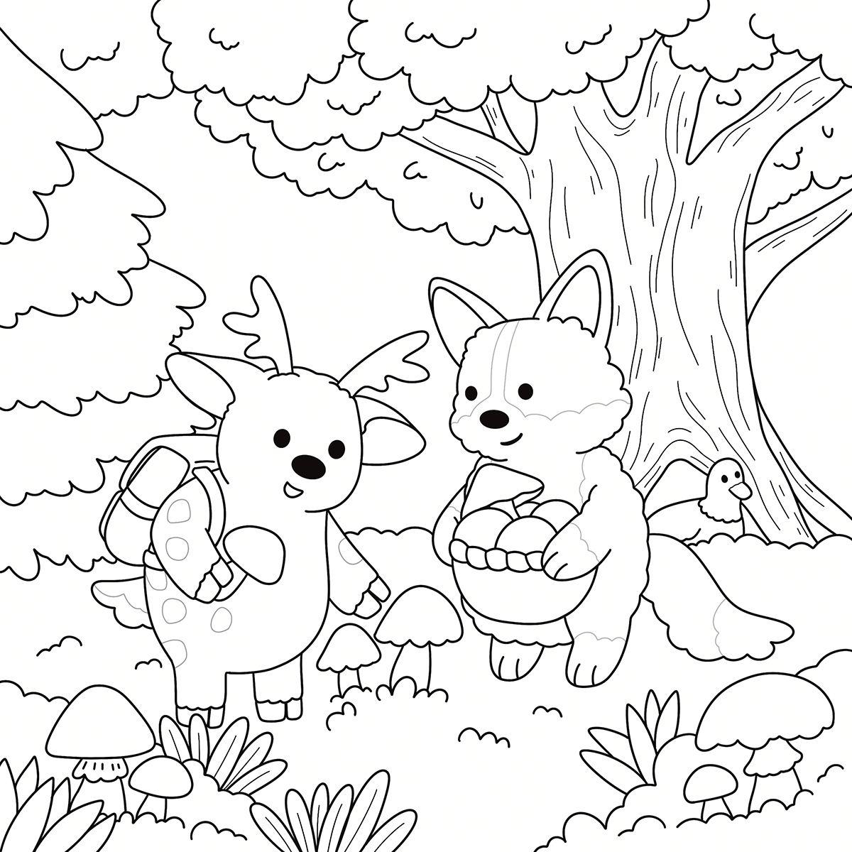 Beispielinhalt (Bild) Cosy Coloring - Cottage Life mit Ente