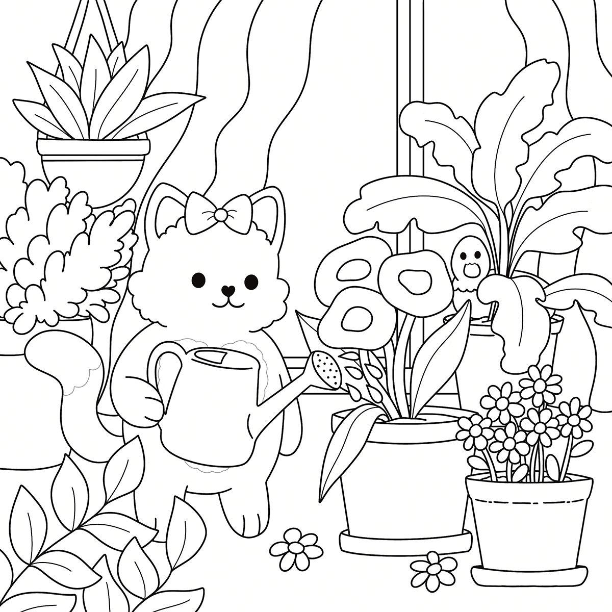 Beispielinhalt (Bild) Cosy Coloring - Cottage Life mit Ente