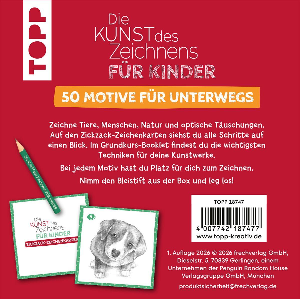 Beispielinhalt (Bild) Die Kunst des Zeichnens für Kinder Zickzack-Zeichenkarten