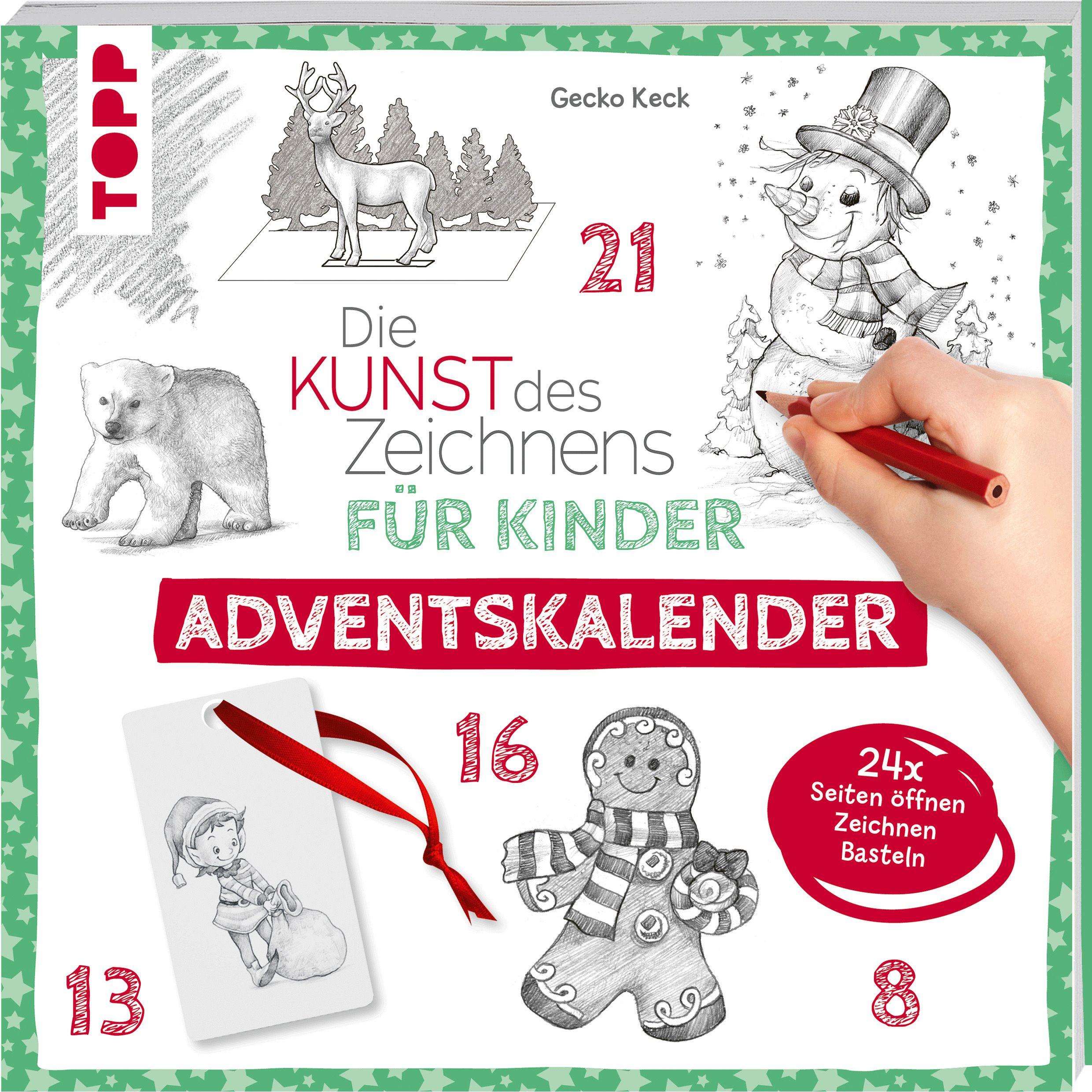 Vorderes Coverbild Die Kunst des Zeichnens für Kinder Adventskalender