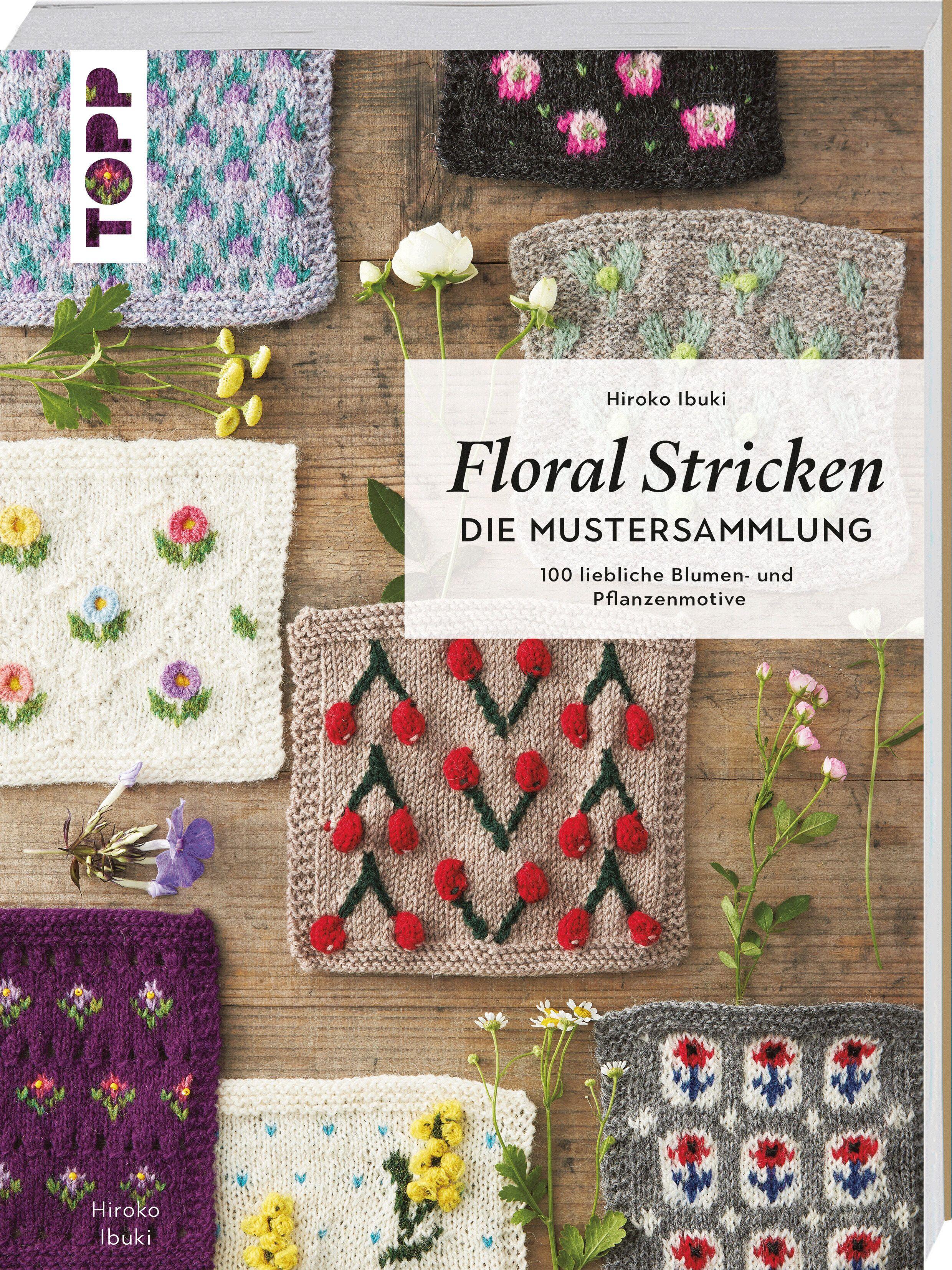 Vorderes Coverbild Floral Stricken. Die Mustersammlung