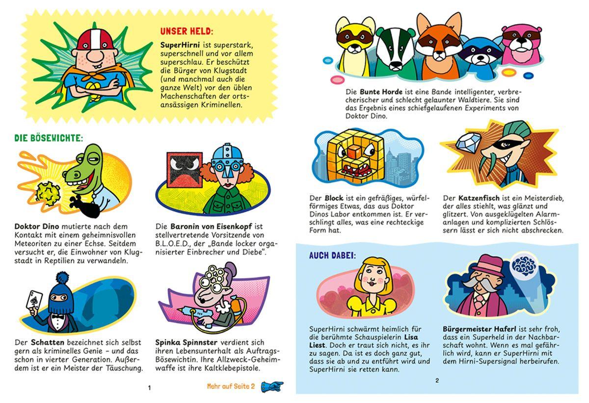 Beispielinhalt (Bild) SuperHirni in kniffliger Mission. Kopfnüsse im Kampf gegen das Böse
