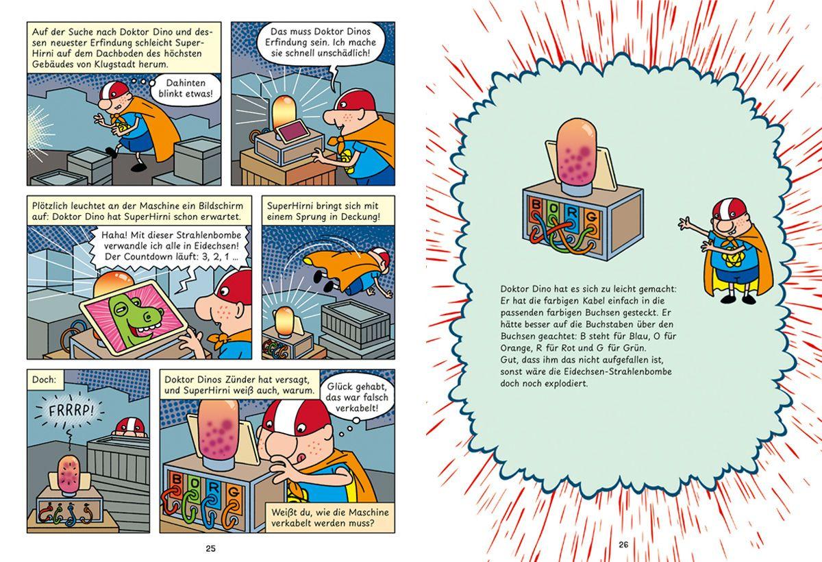 Beispielinhalt (Bild) SuperHirni in kniffliger Mission. Kopfnüsse im Kampf gegen das Böse