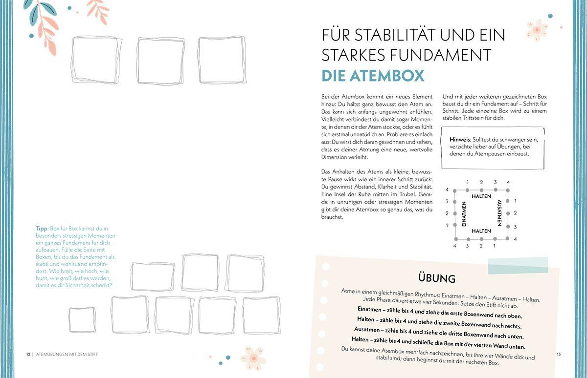Beispielinhalt (Bild) Atemübungen mit dem Stift