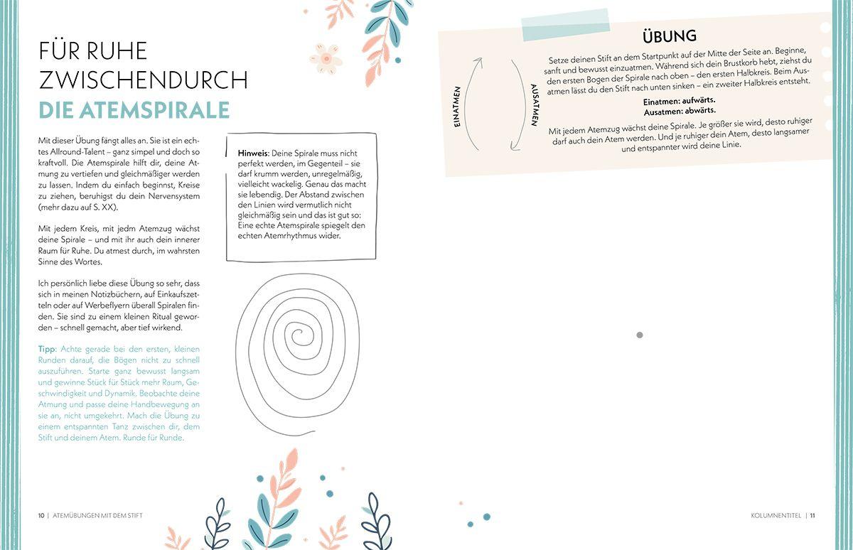 Beispielinhalt (Bild) Atemübungen mit dem Stift