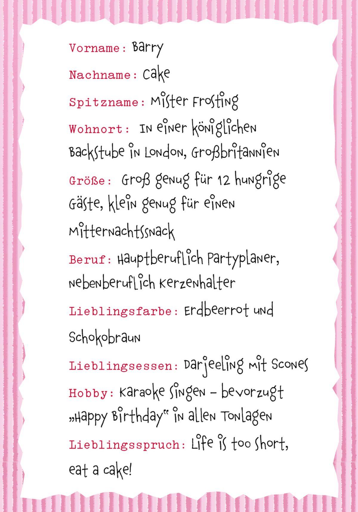 Beispielinhalt (Bild) Amusing Lovables Häkelset Barry Cake