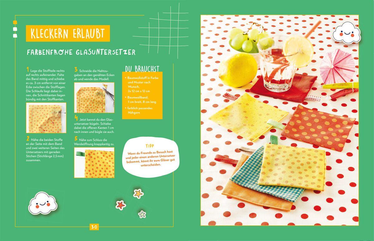 Beispielinhalt (Bild) Kreativstart Kids Nähen. Anleitungsbuch und Material