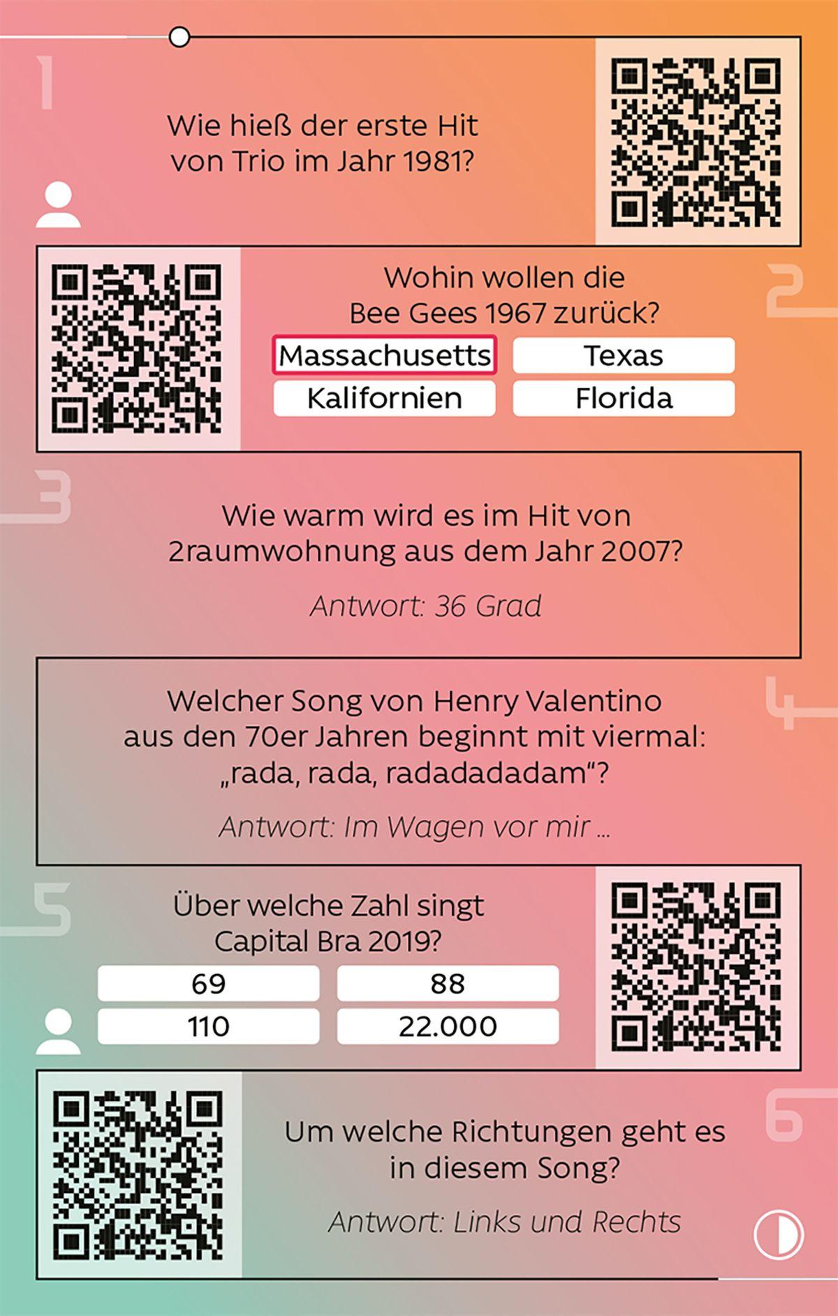 Beispielinhalt (Bild) Chartbreak - Das Musikquiz, bei dem du die Fragen stellst