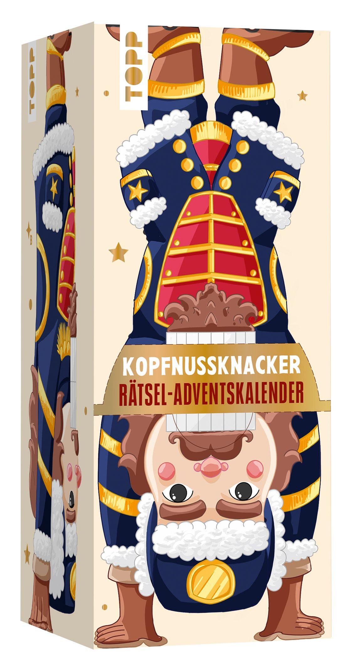 Vorderes Coverbild Kopfnussknacker - Rätsel-Adventskalender (blaue Edition - 2026)