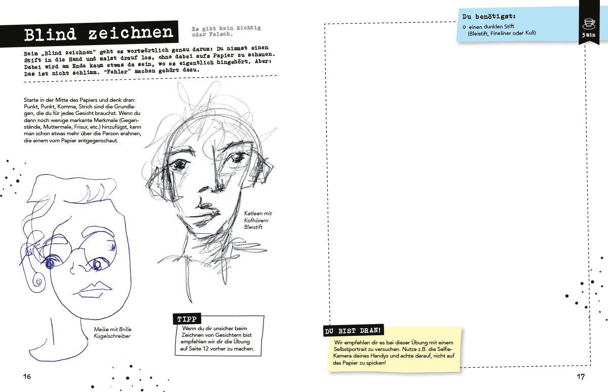 Beispielinhalt (Bild) Zeichnen lernen in der Kaffeepause