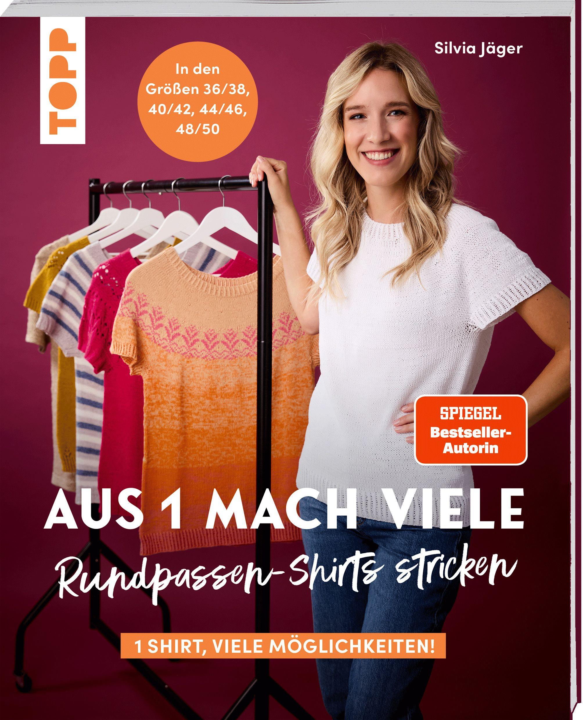 Vorderes Coverbild Aus 1 mach viele. Rundpassen-Shirts stricken