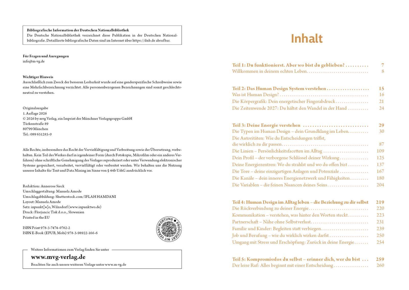 Beispielinhalt (Bild) Human Design: Zurück in deine Energie