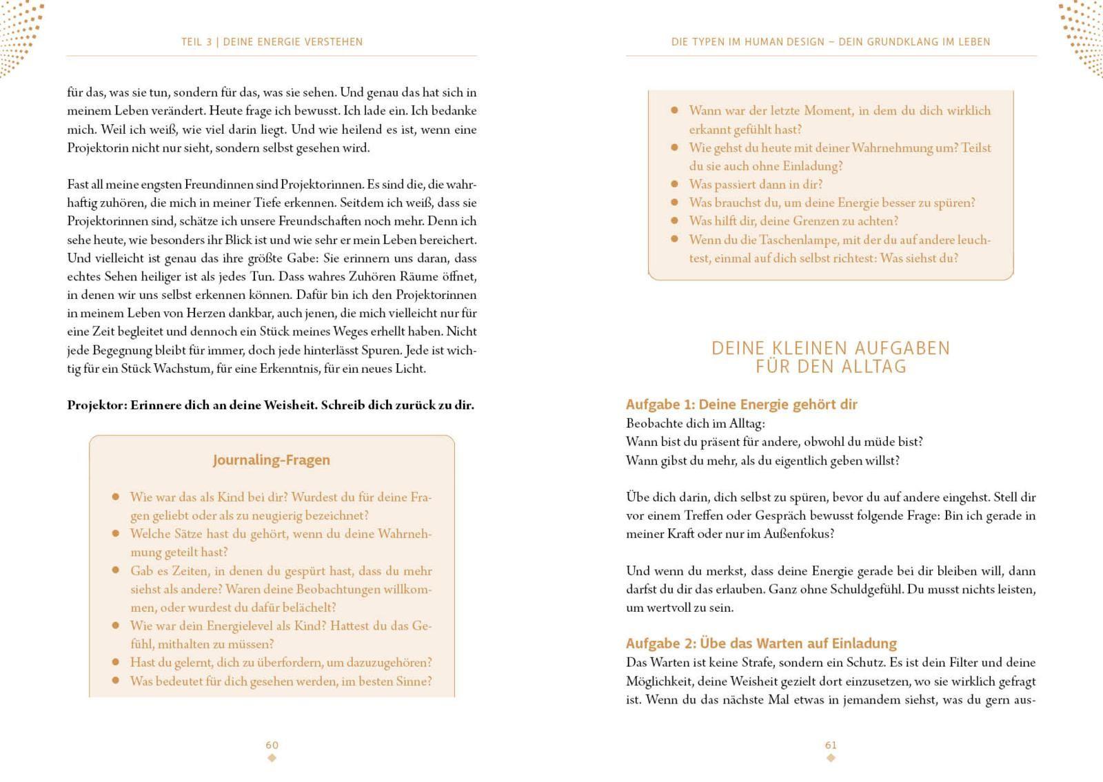 Beispielinhalt (Bild) Human Design: Zurück in deine Energie