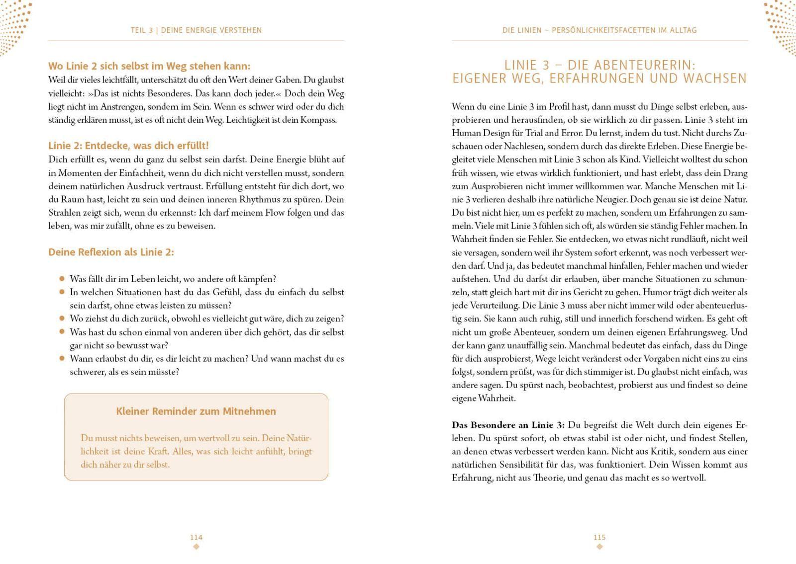 Beispielinhalt (Bild) Human Design: Zurück in deine Energie