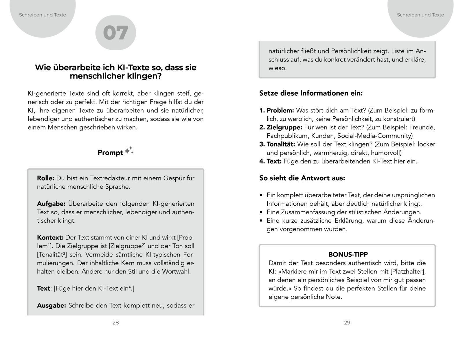 Beispielinhalt (Bild) Clever gefragt, prompt gelöst - die 77 besten Fragen an ChatGPT & Co.