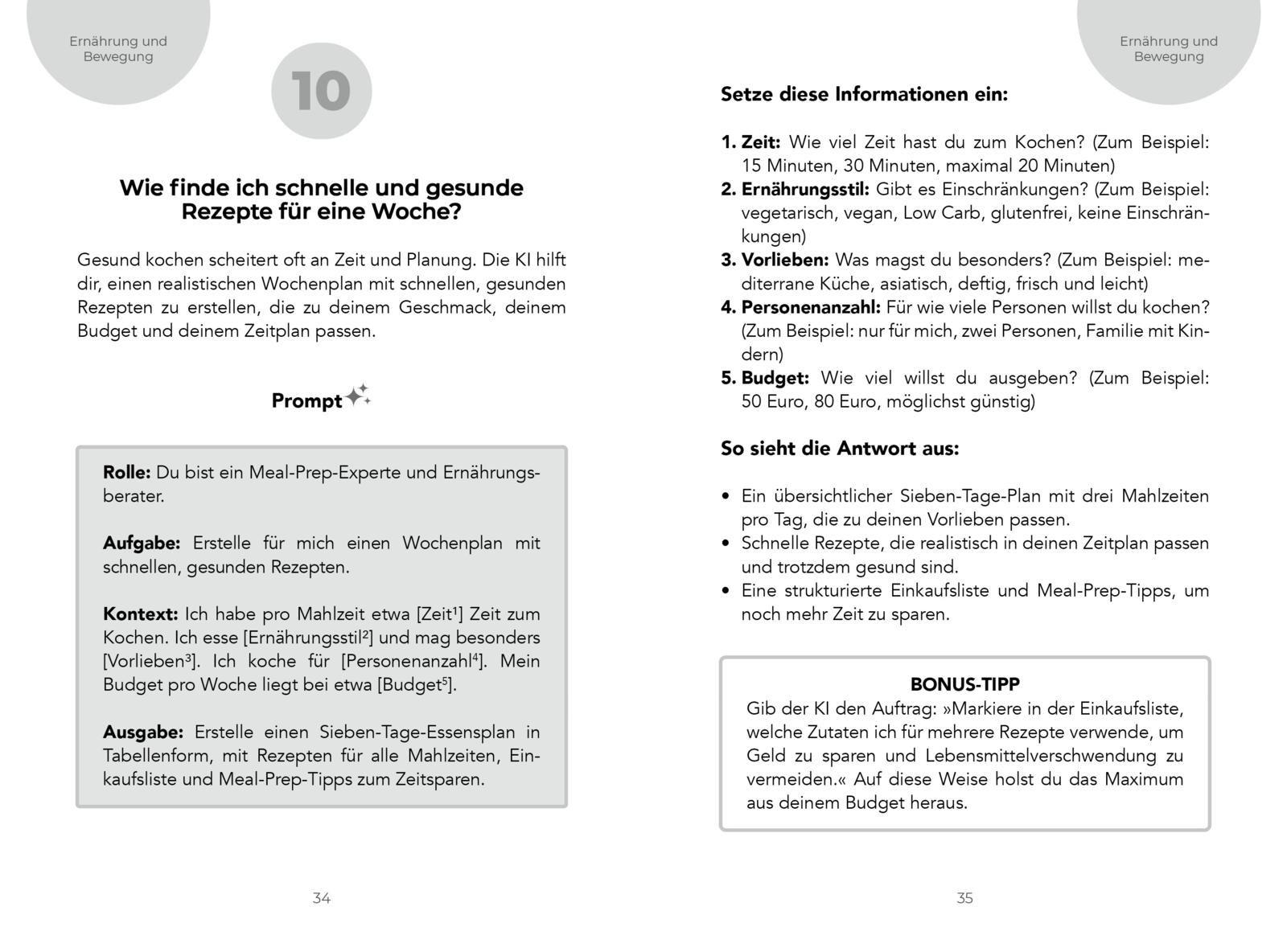 Beispielinhalt (Bild) Clever gefragt, prompt gelöst - die 77 besten Fragen an ChatGPT & Co.