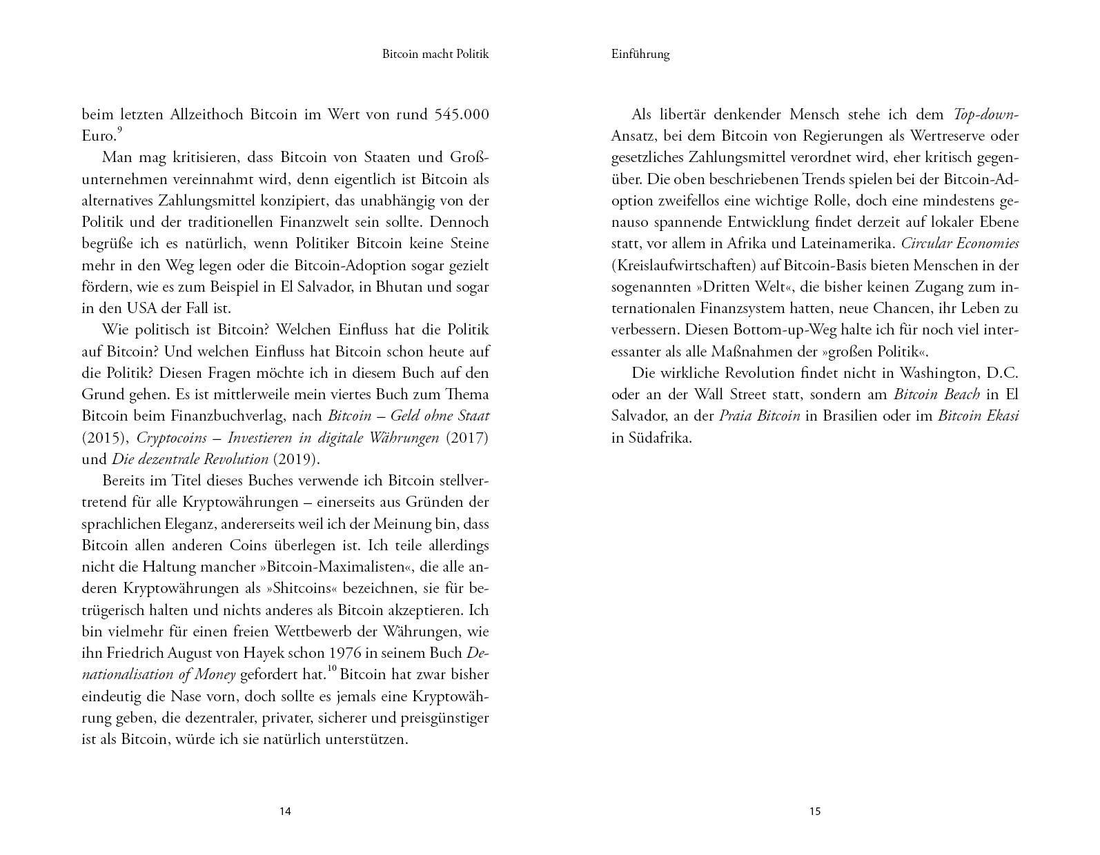 Beispielinhalt (Bild) Bitcoin macht Politik