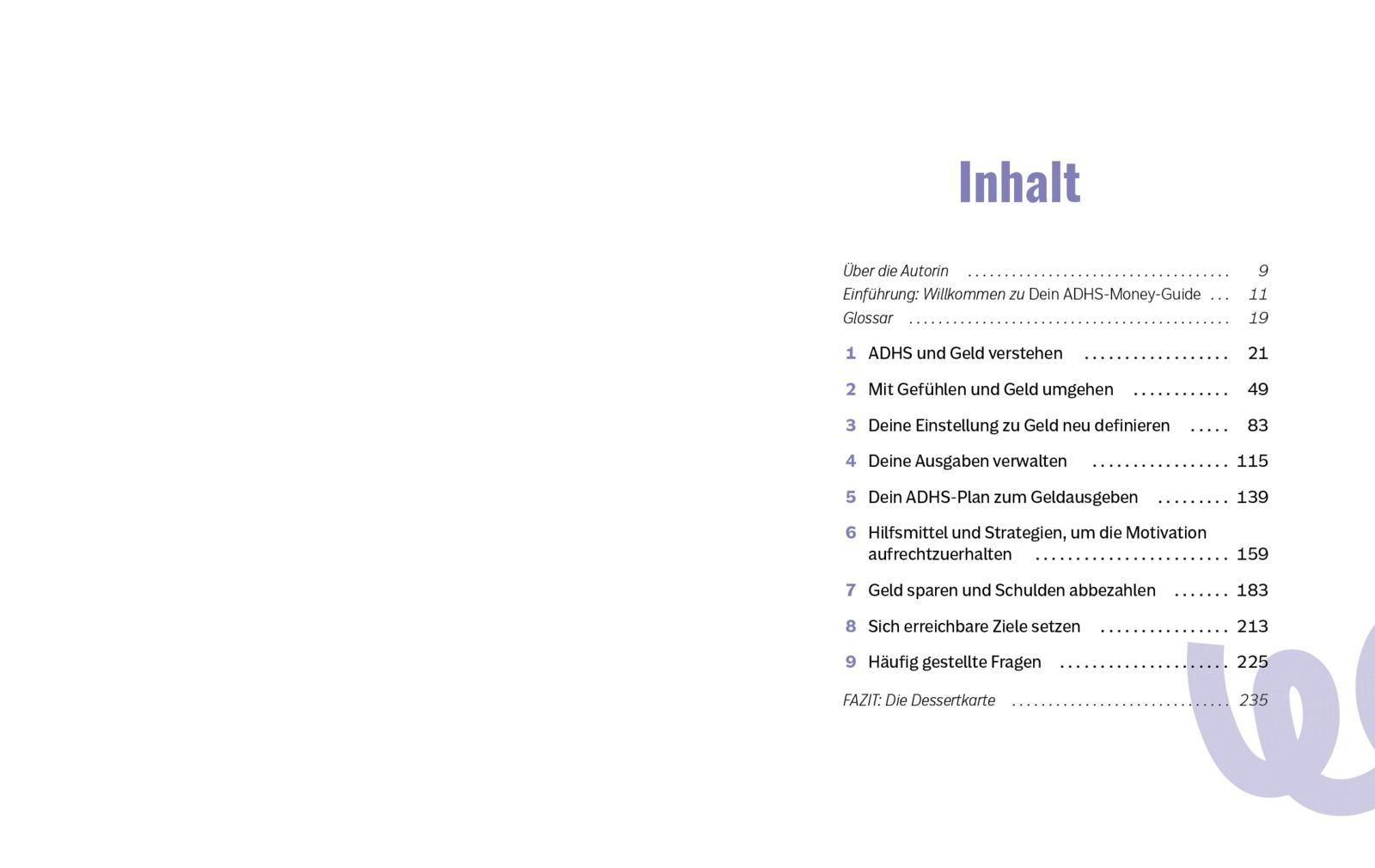 Beispielinhalt (Bild) Dein ADHS-Money-Guide