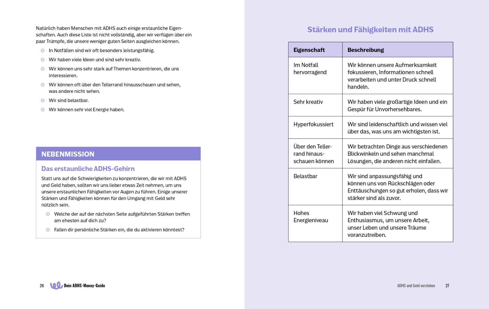 Beispielinhalt (Bild) Dein ADHS-Money-Guide