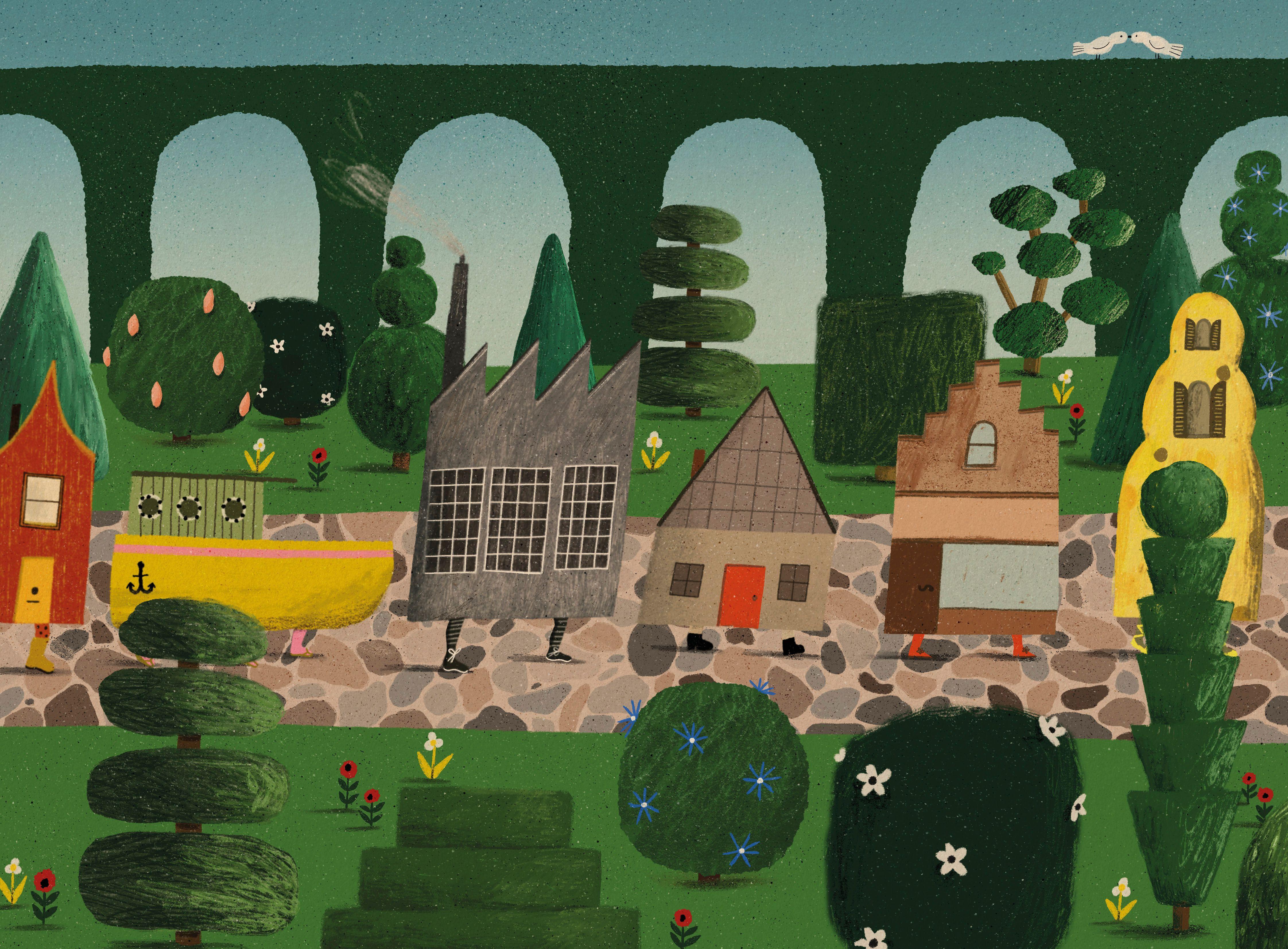 Beispielinhalt (Bild) Das Haus zieht aus