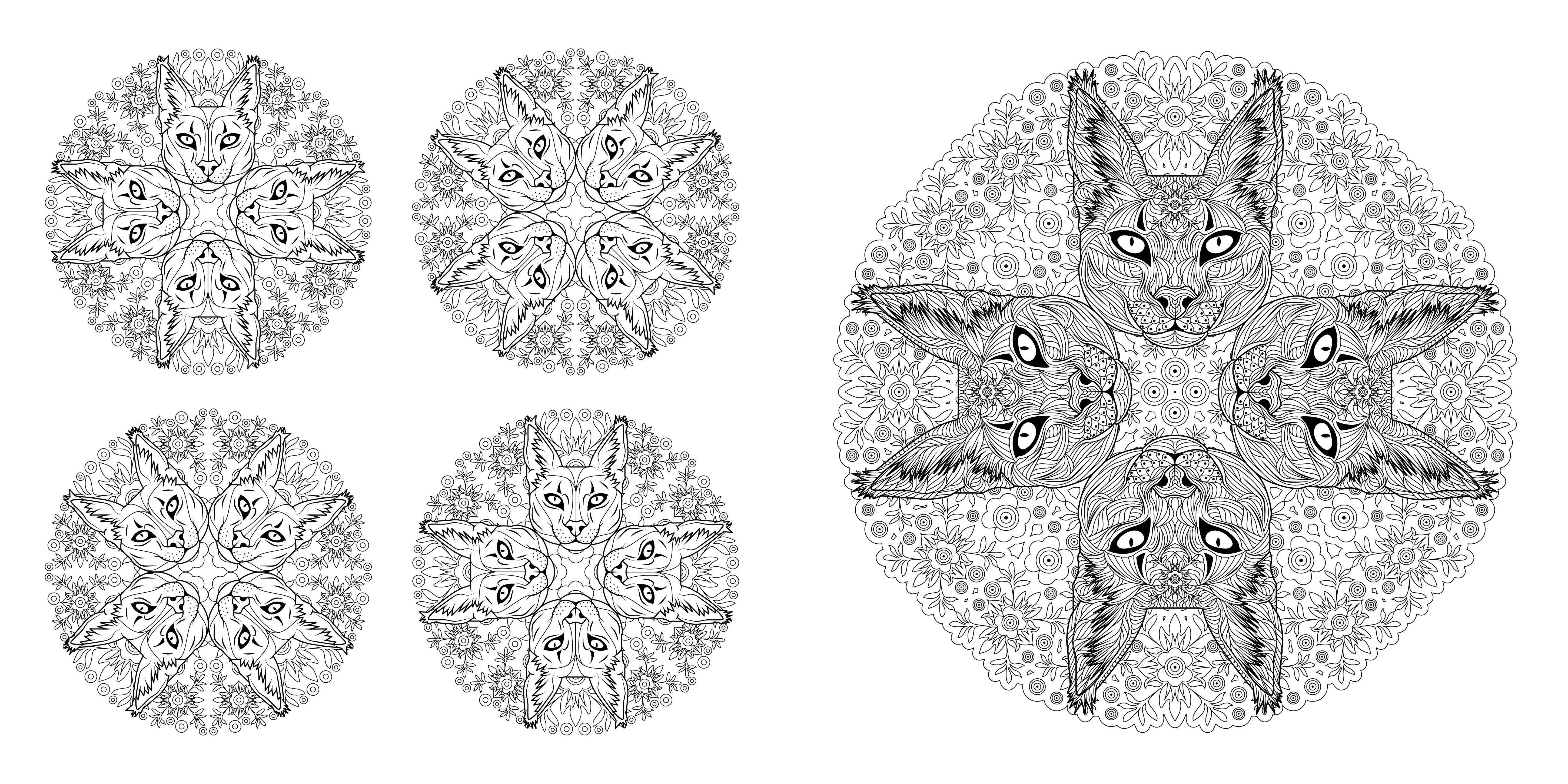 Beispielinhalt (Bild) Tier-Mandalas