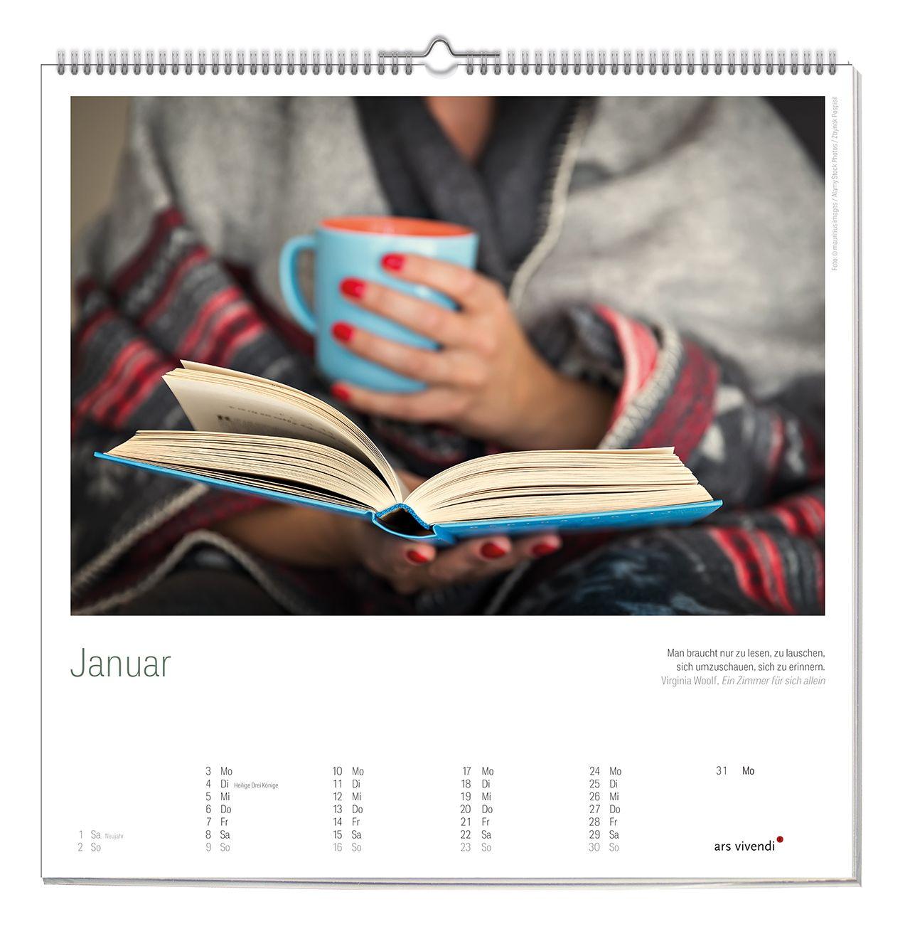 Beispielinhalt (Bild) Der literarische Lesen Kalender 2027