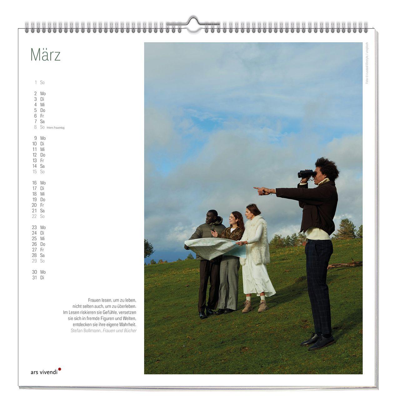 Beispielinhalt (Bild) Der literarische Lesen Kalender 2027