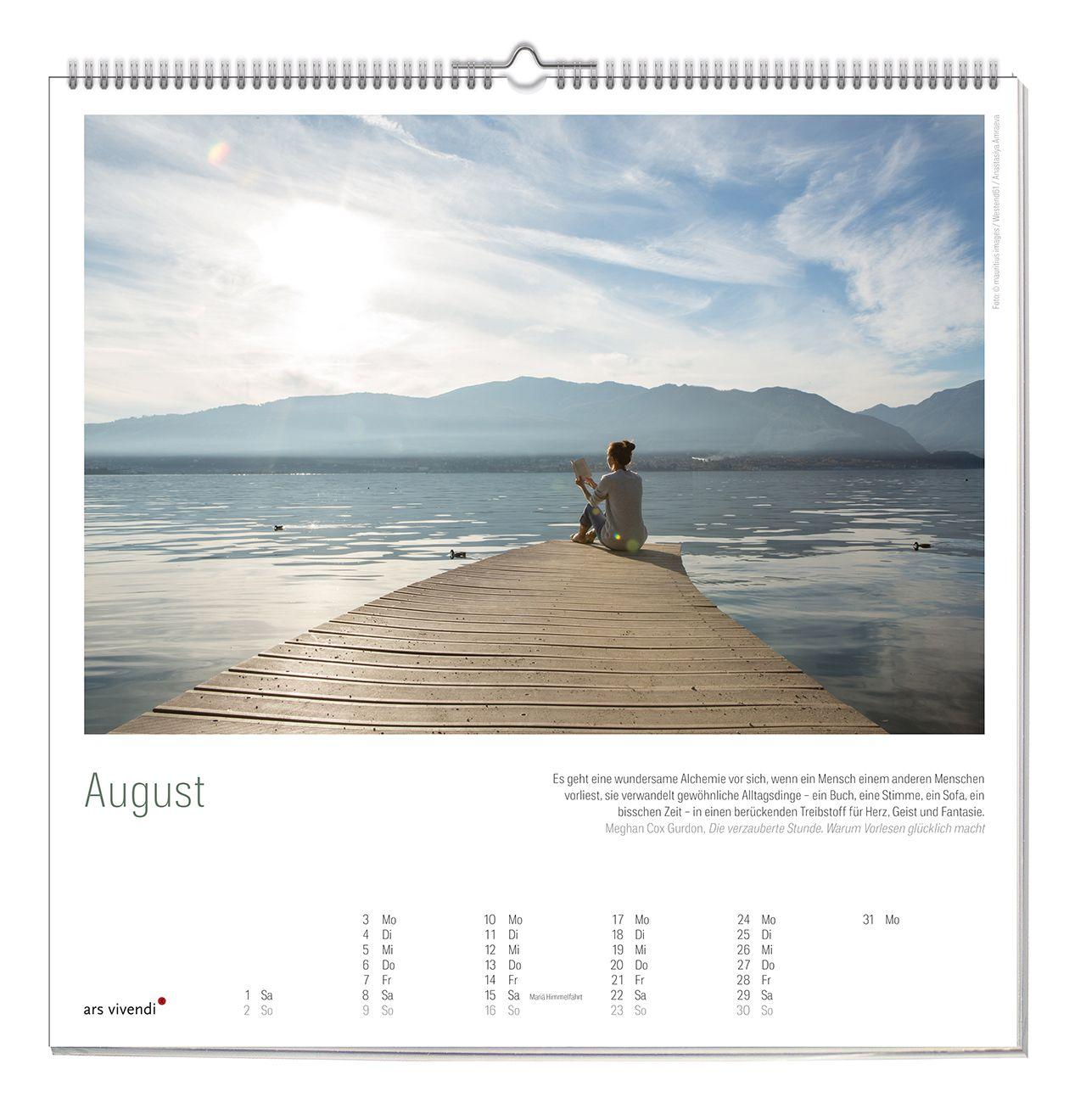 Beispielinhalt (Bild) Der literarische Lesen Kalender 2027