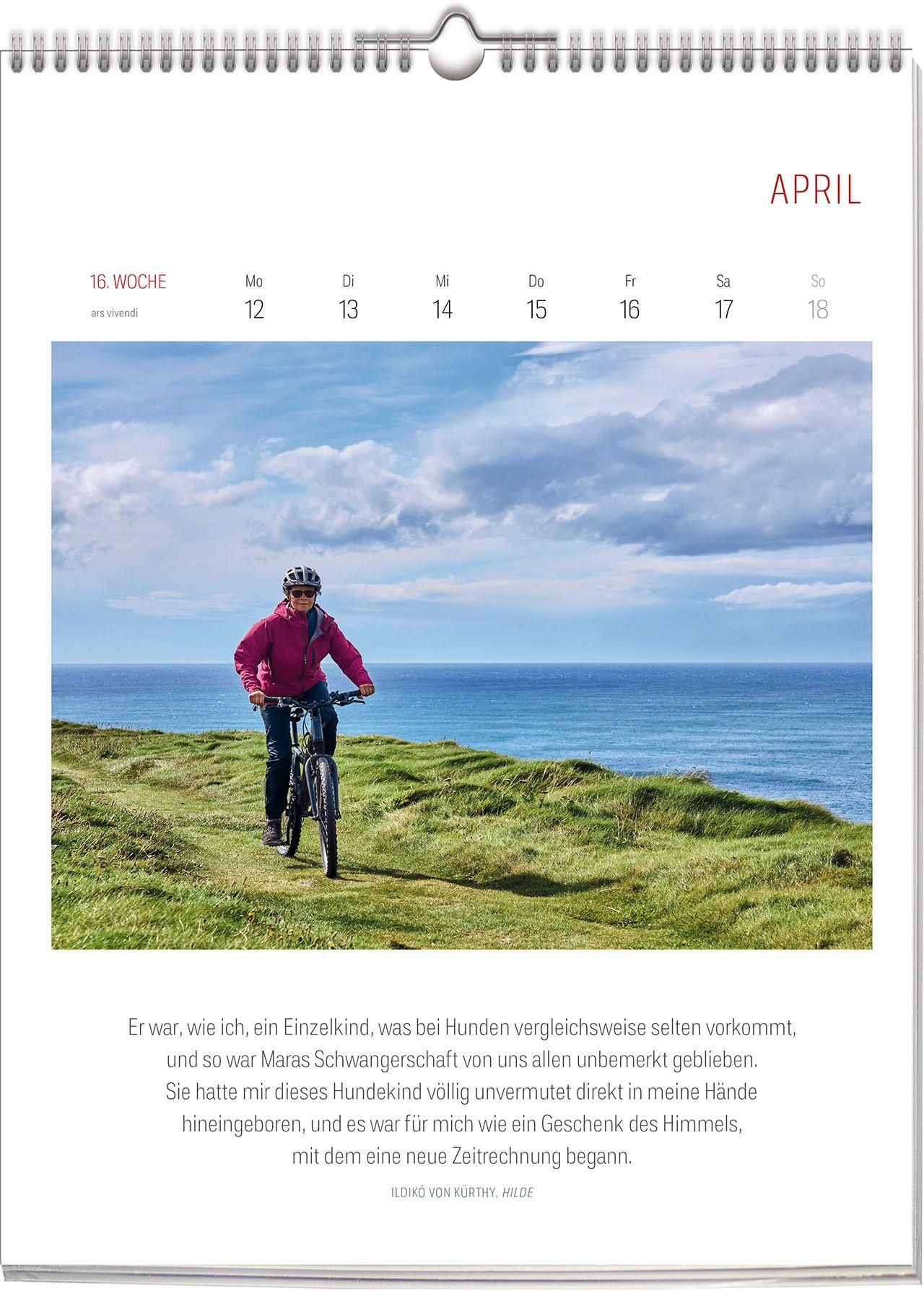 Beispielinhalt (Bild) Literarischer Fahrrad Kalender 2027