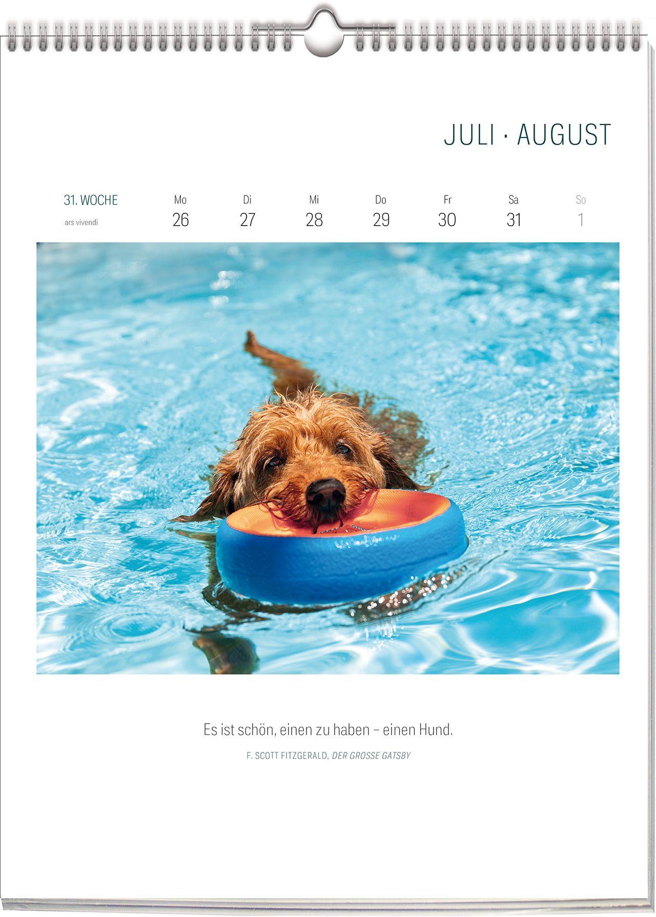 Beispielinhalt (Bild) Literarischer Hunde Kalender 2027
