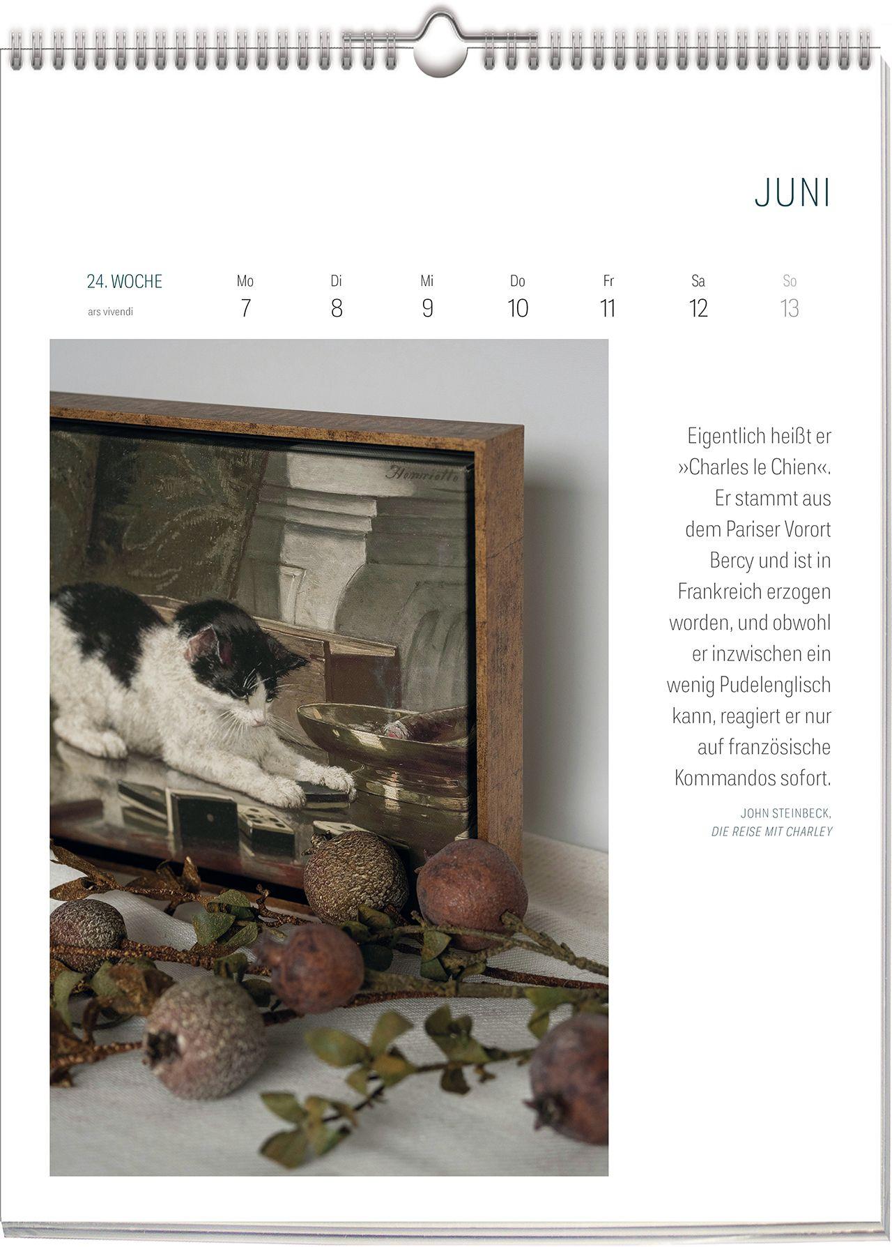 Beispielinhalt (Bild) ars vivendi Literatur Kalender 2027