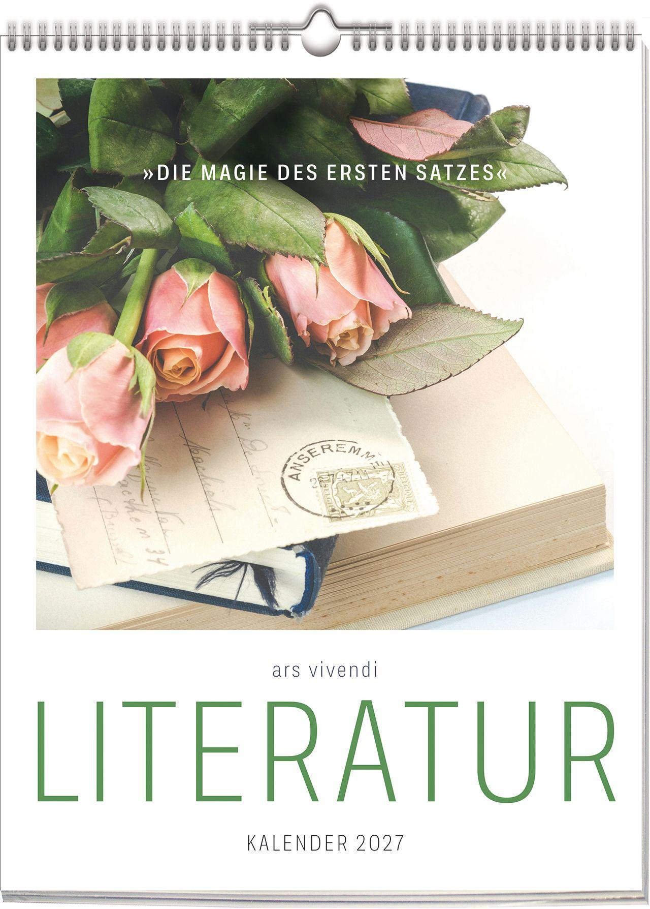 Vorderes Coverbild ars vivendi Literatur Kalender 2027