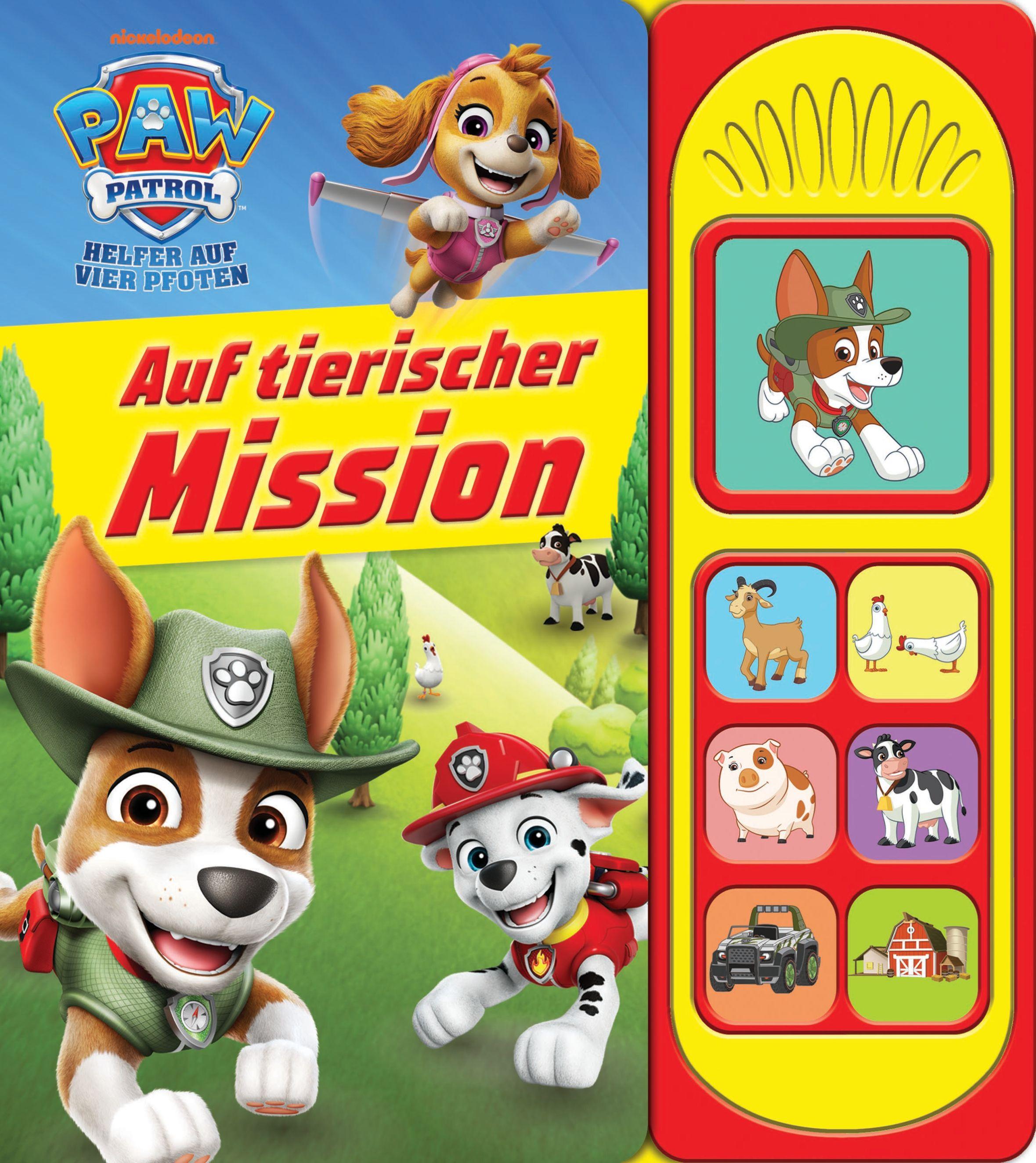 Vorderes Coverbild PAW Patrol - Auf tierischer Mission - Soundbuch - Pappbilderbuch mit 7 Geräuschen