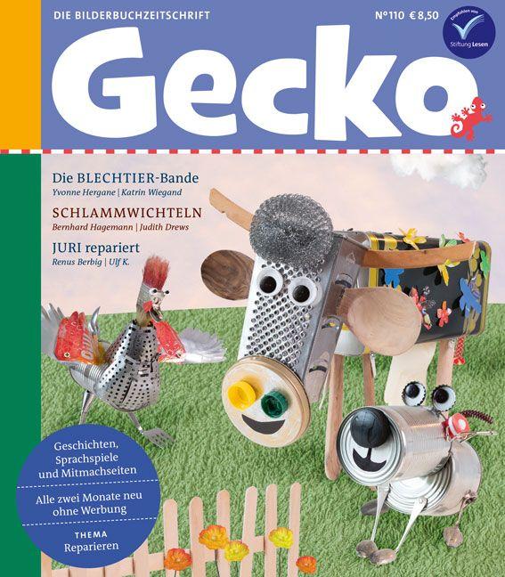 Vorderes Coverbild Gecko Kinderzeitschrift Band 110