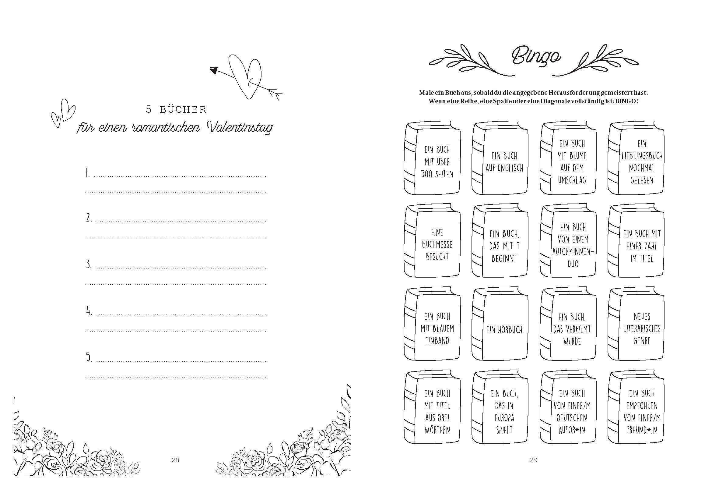 Beispielinhalt (Bild) Book Journal