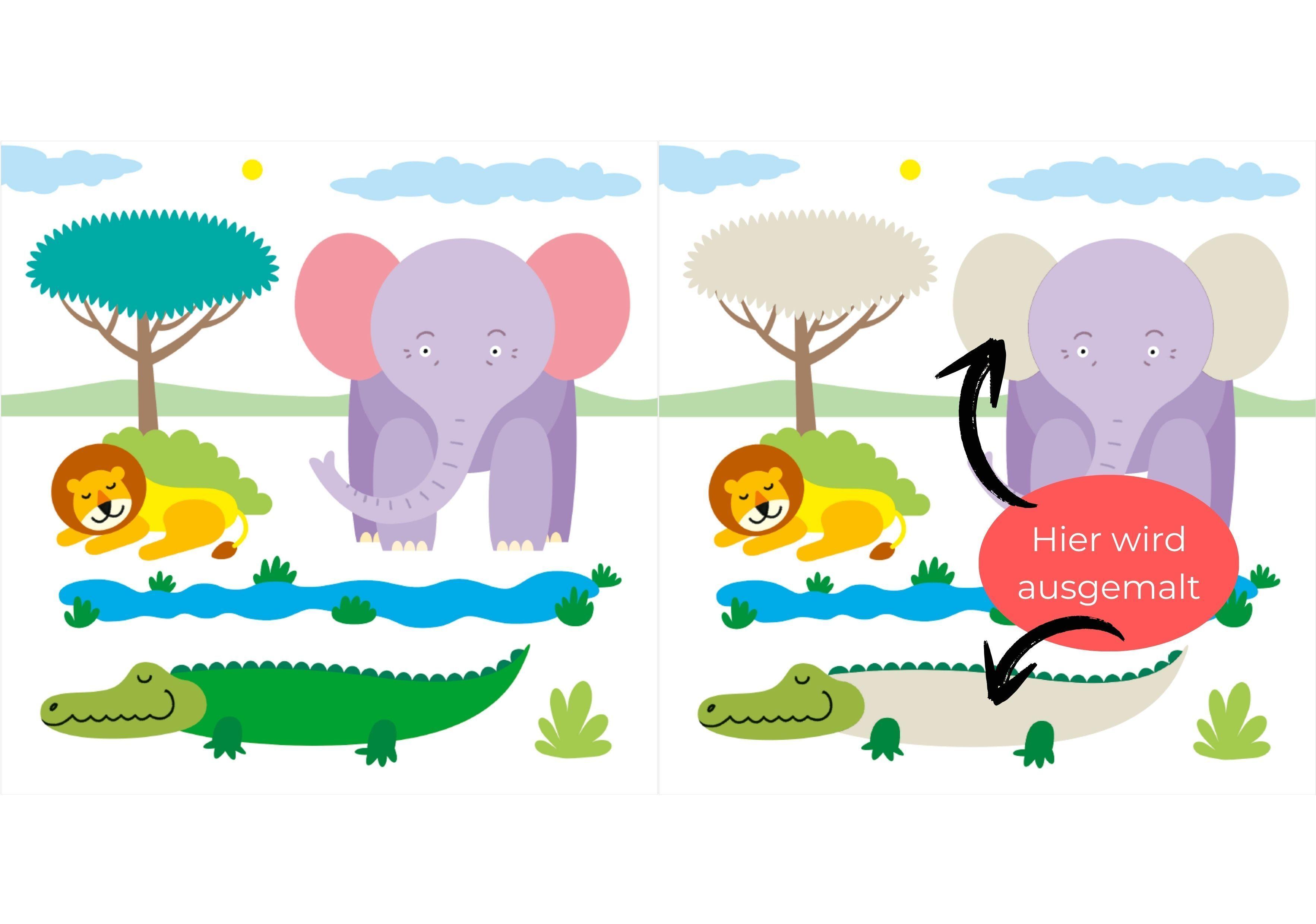 Beispielinhalt (Bild) Mein erstes Zauberpapier-Kritzelbuch. Für Kinder ab 18 Monaten