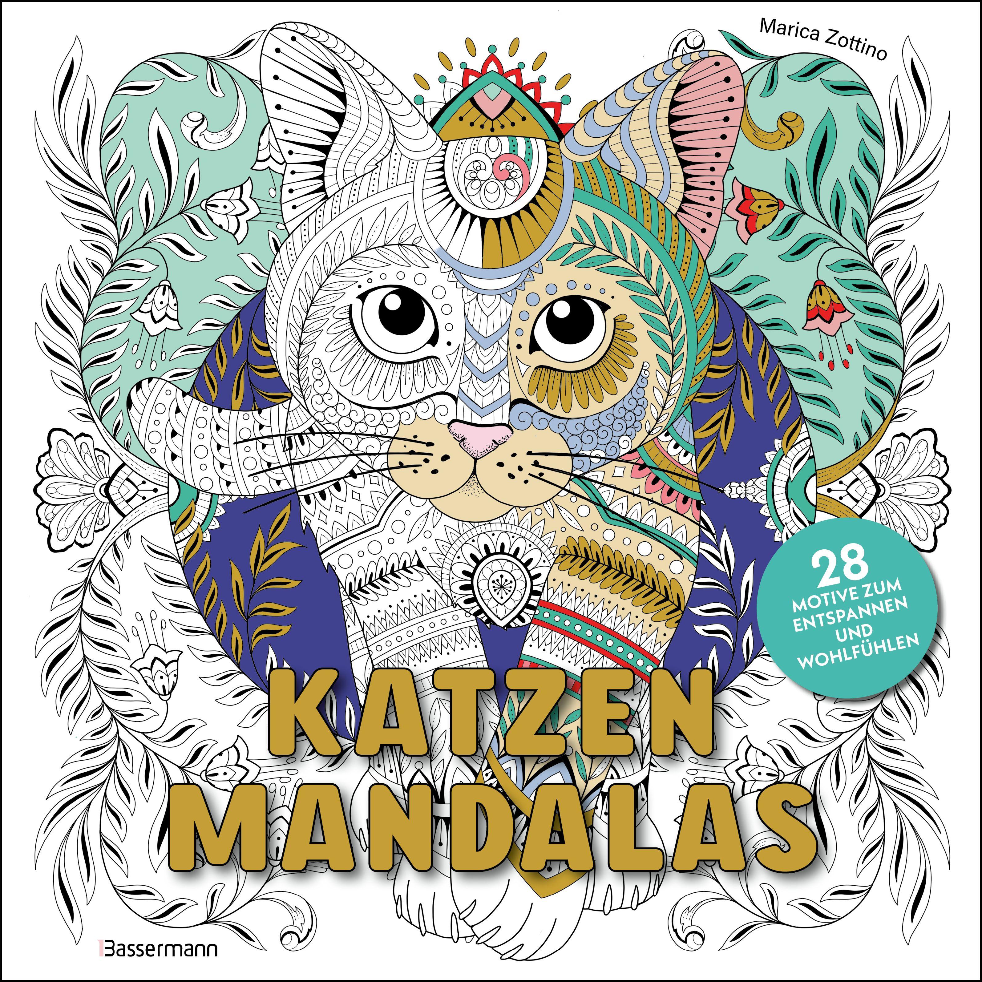 Vorderes Coverbild Katzen-Mandalas - 28 Motive zum Entspannen und Wohlfühlen