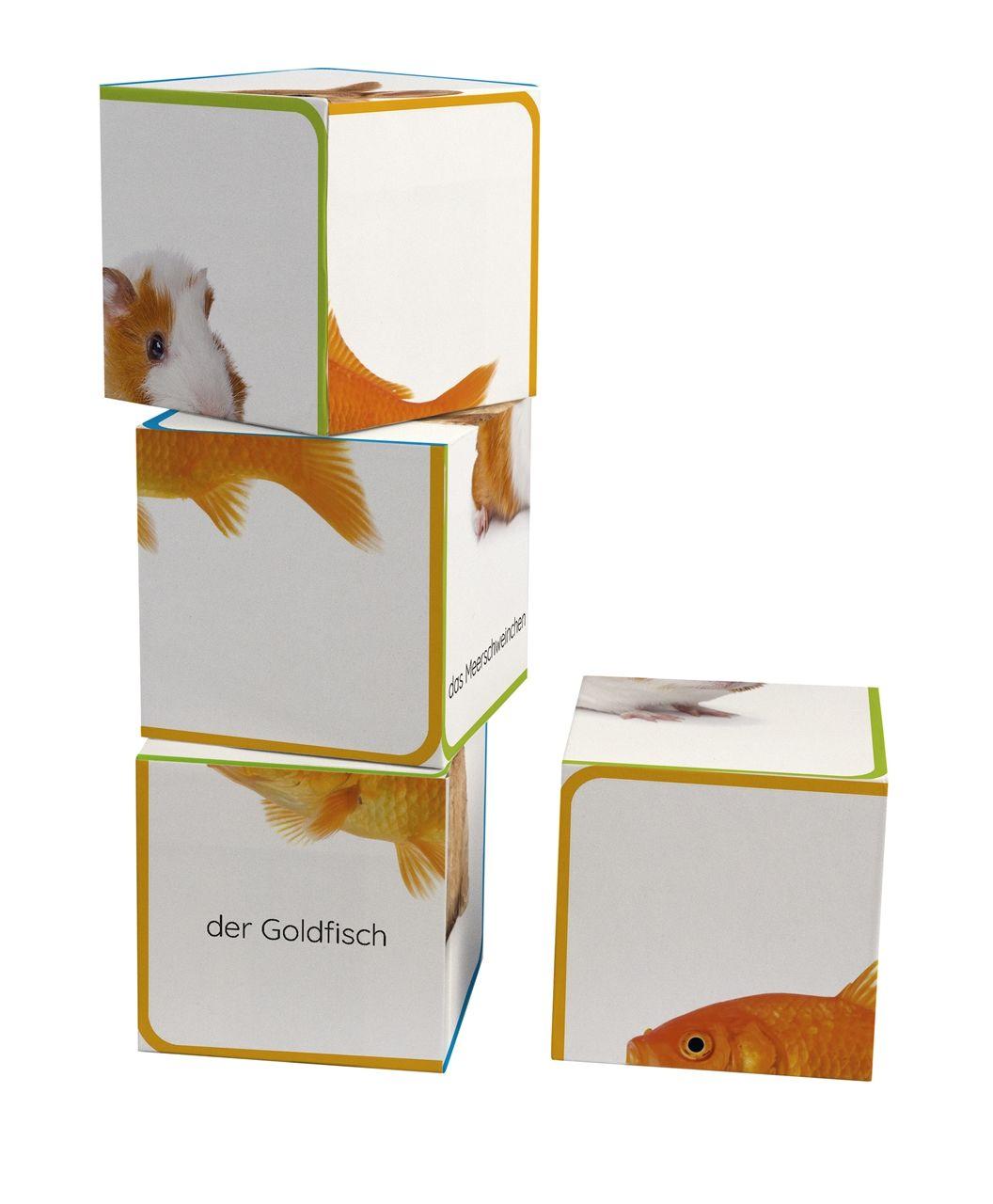 Beispielinhalt (Bild) Erstes Lernen Würfelpuzzle. Haustiere