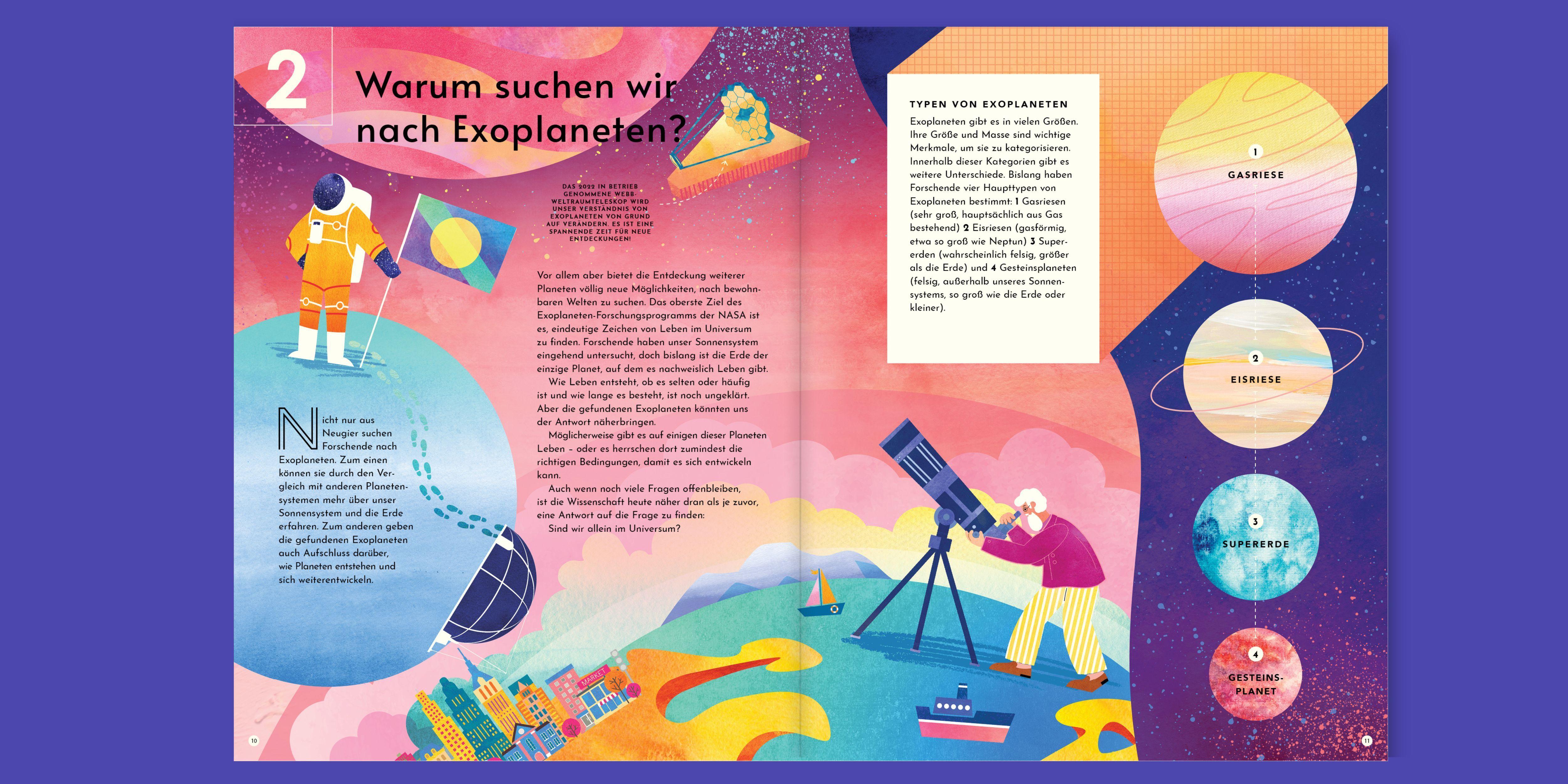 Beispielinhalt (Bild) Exoplaneten