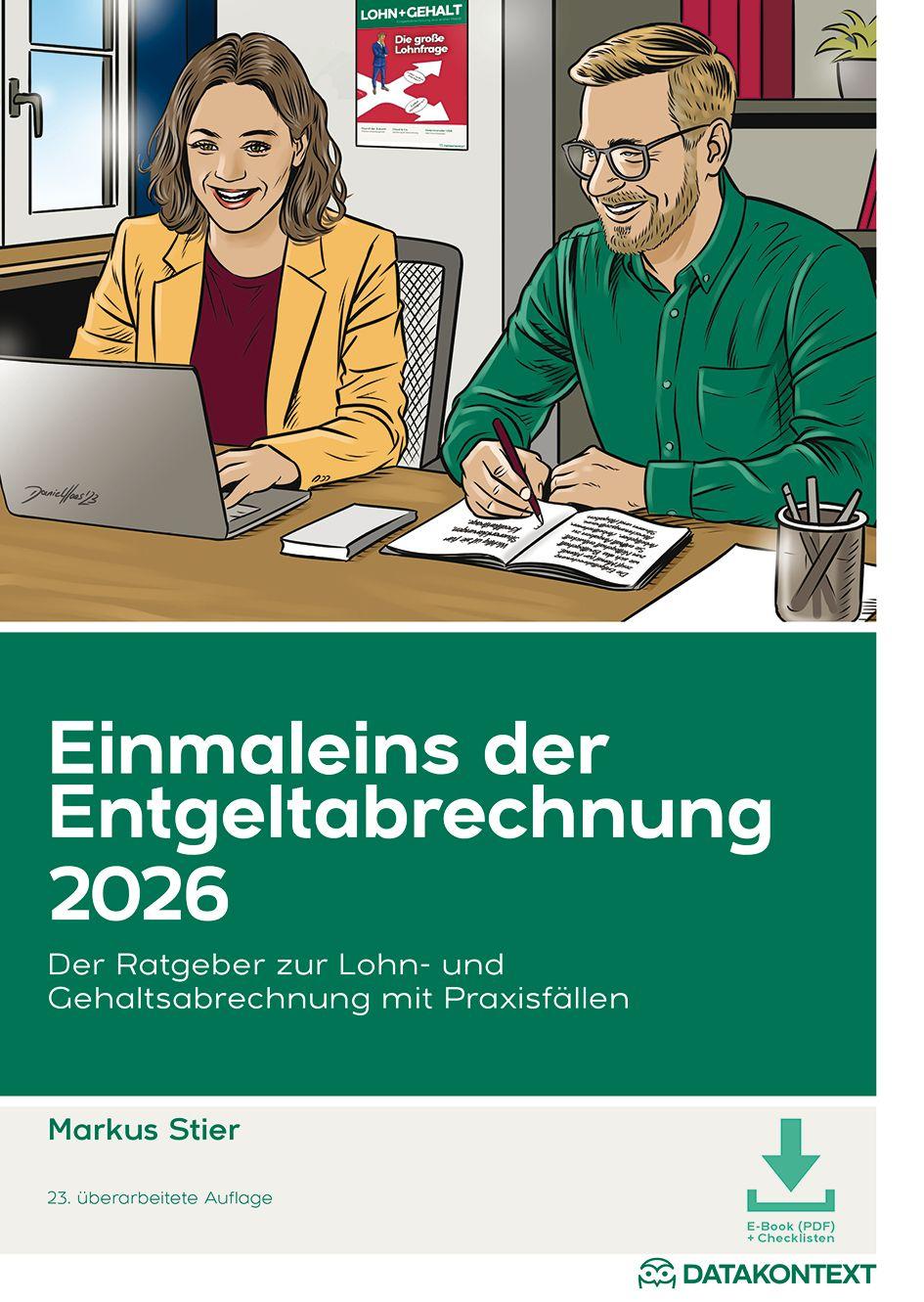 Vorderes Coverbild Einmaleins der Entgeltabrechnung 2026