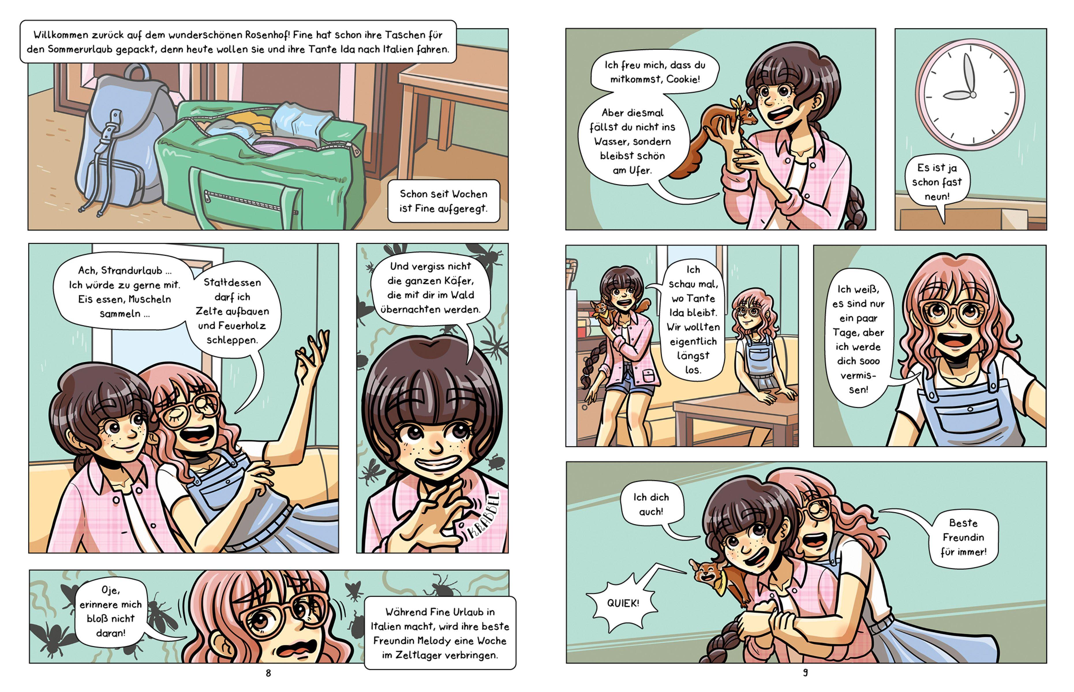 Beispielinhalt (Bild) Abenteuer vom Rosenhof. Im Zeltlager