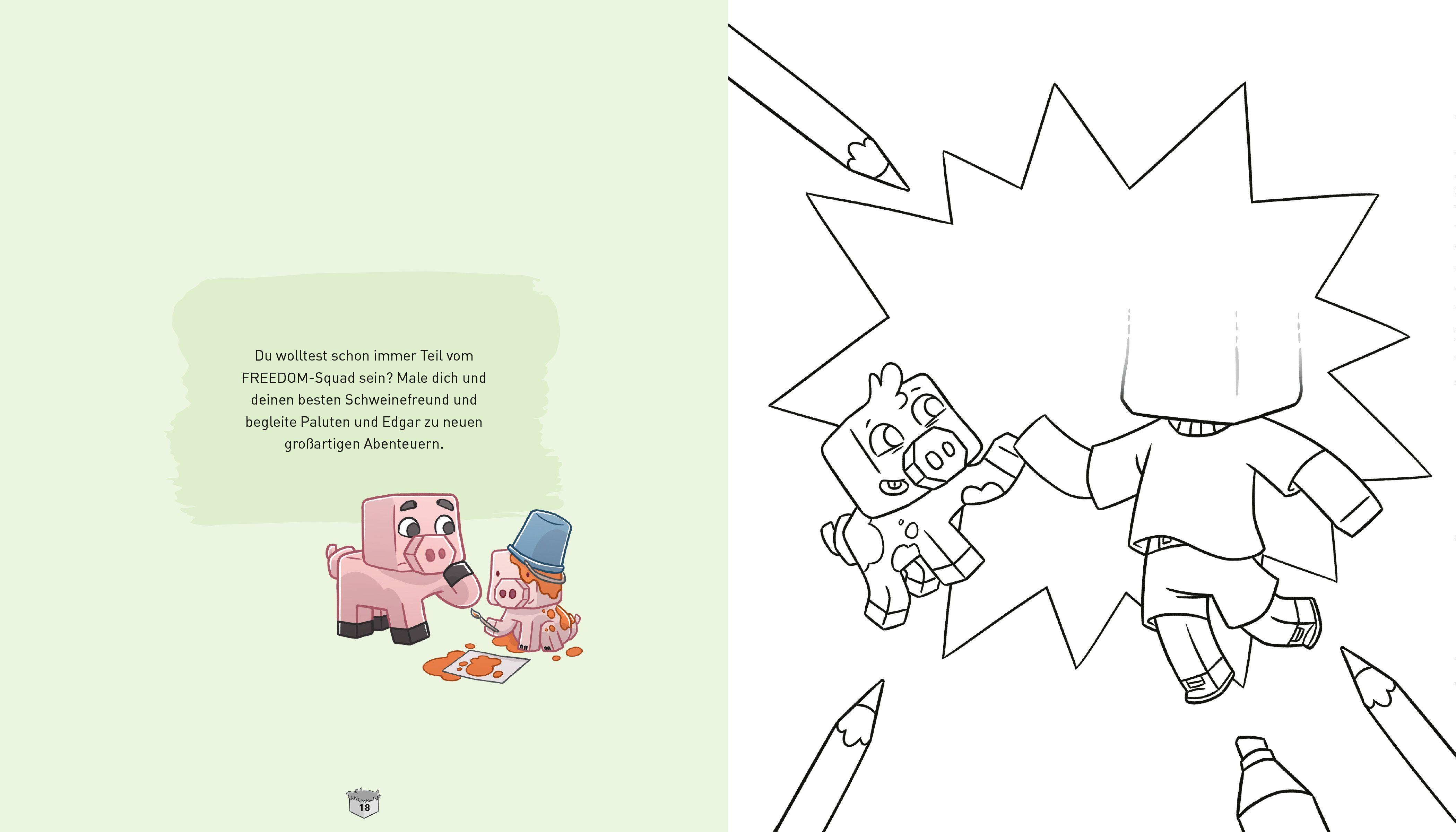 Beispielinhalt (Bild) Das offizielle Ausschmalbuch