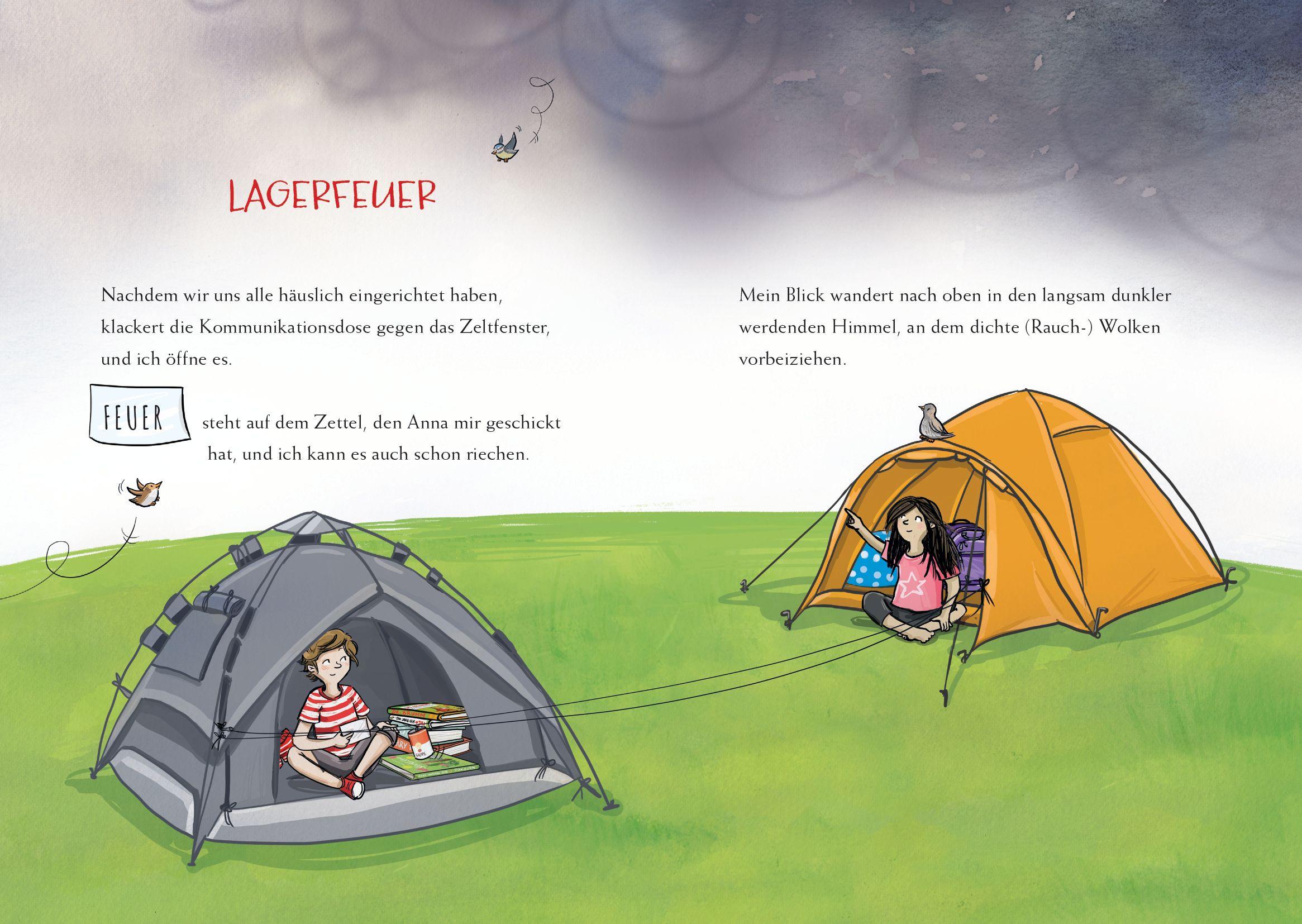 Beispielinhalt (Bild) Zelten mit Juli