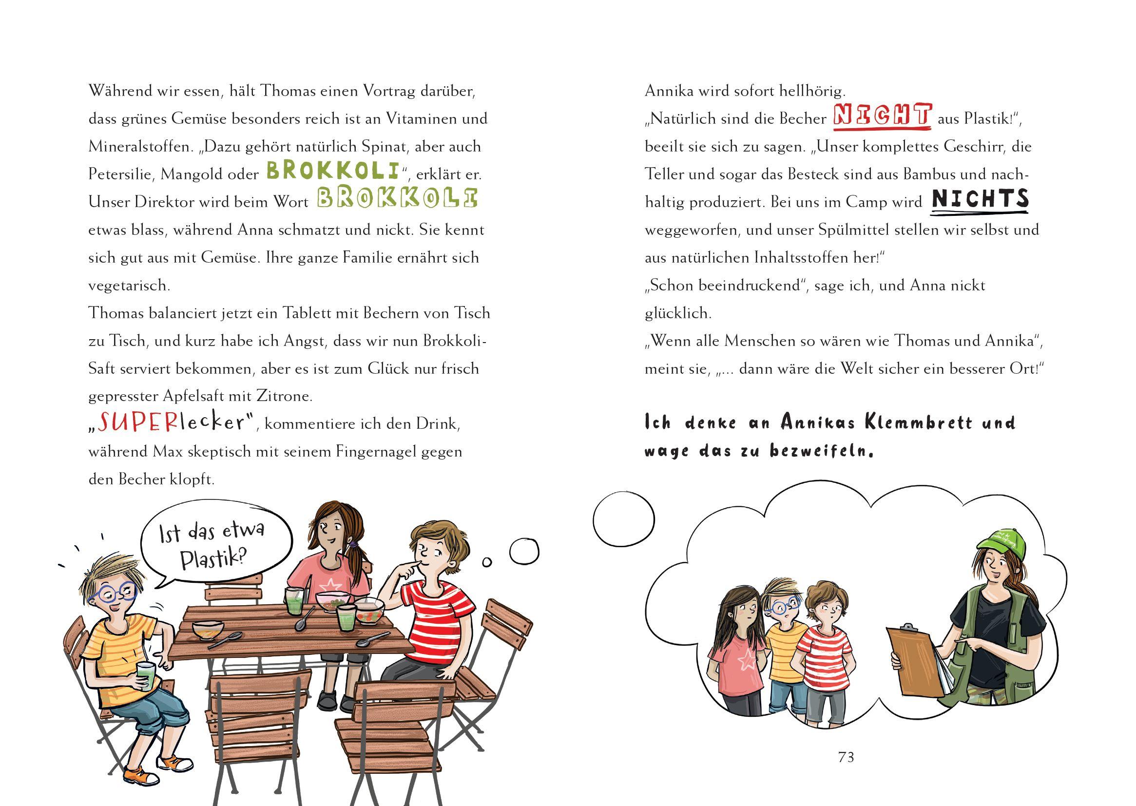 Beispielinhalt (Bild) Zelten mit Juli