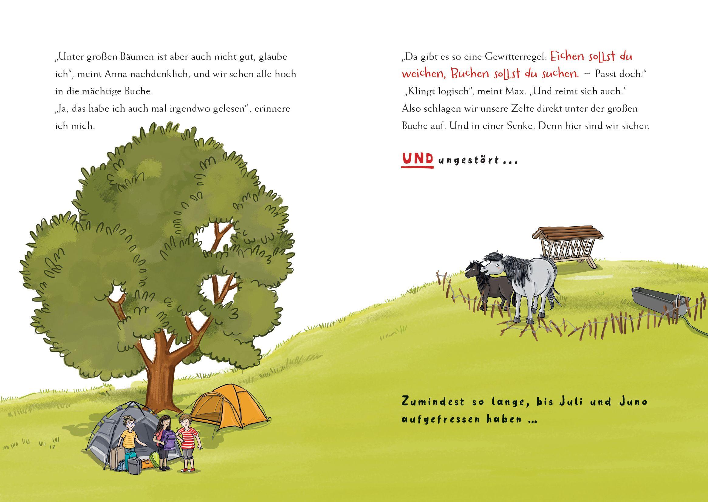 Beispielinhalt (Bild) Zelten mit Juli