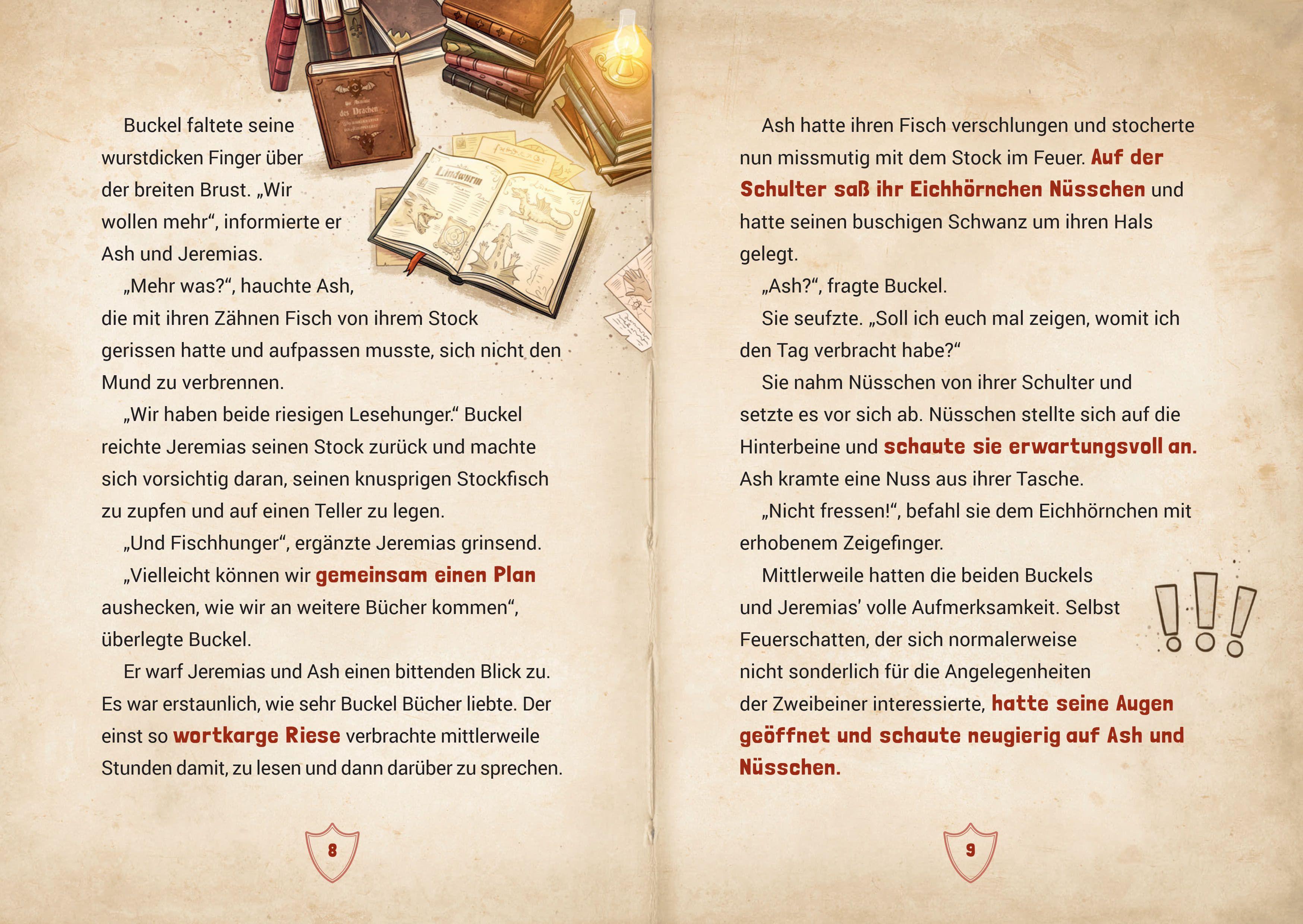 Beispielinhalt (Bild) Die geheime Drachenschule - Die schwarze Bibliothek