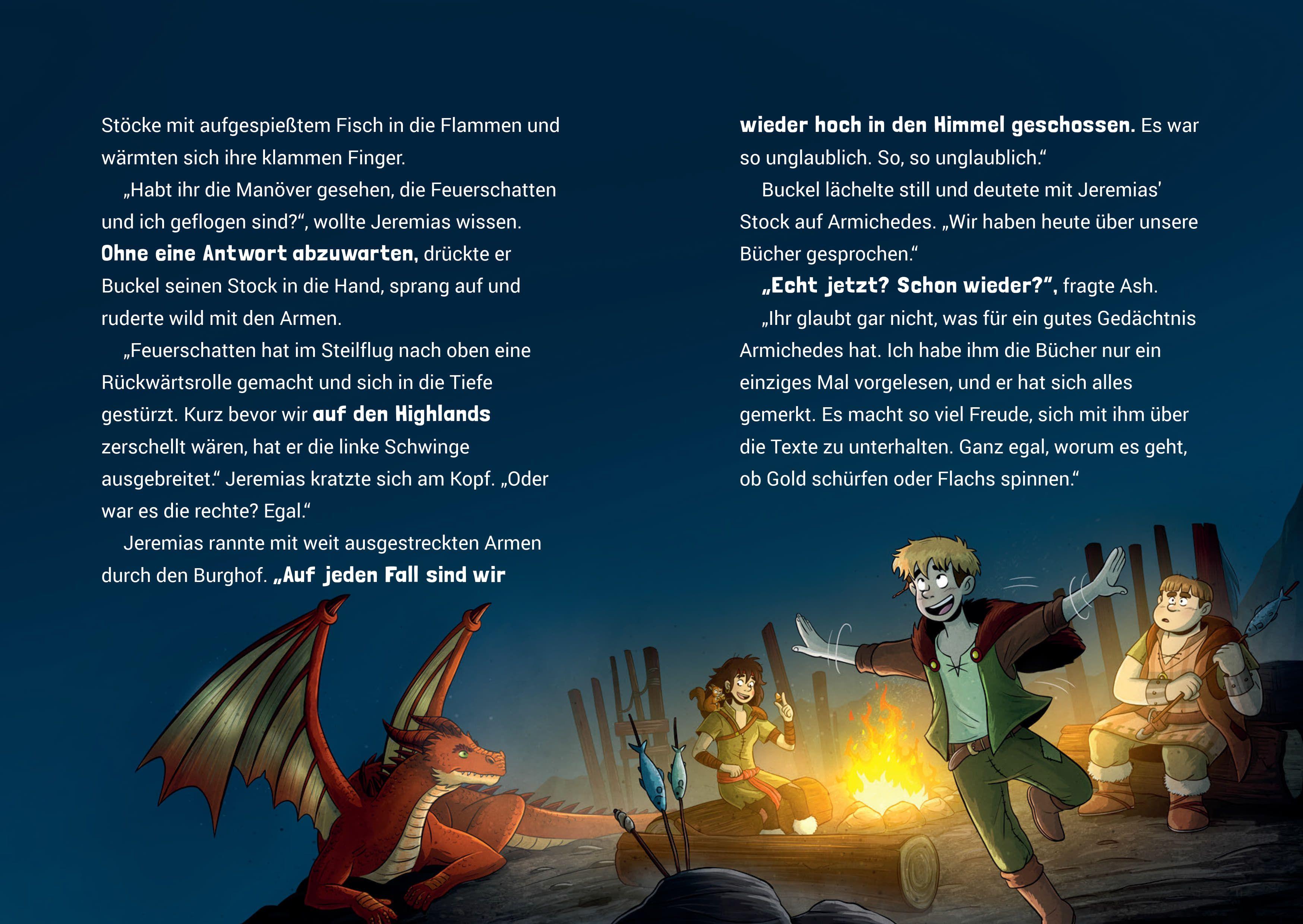 Beispielinhalt (Bild) Die geheime Drachenschule - Die schwarze Bibliothek